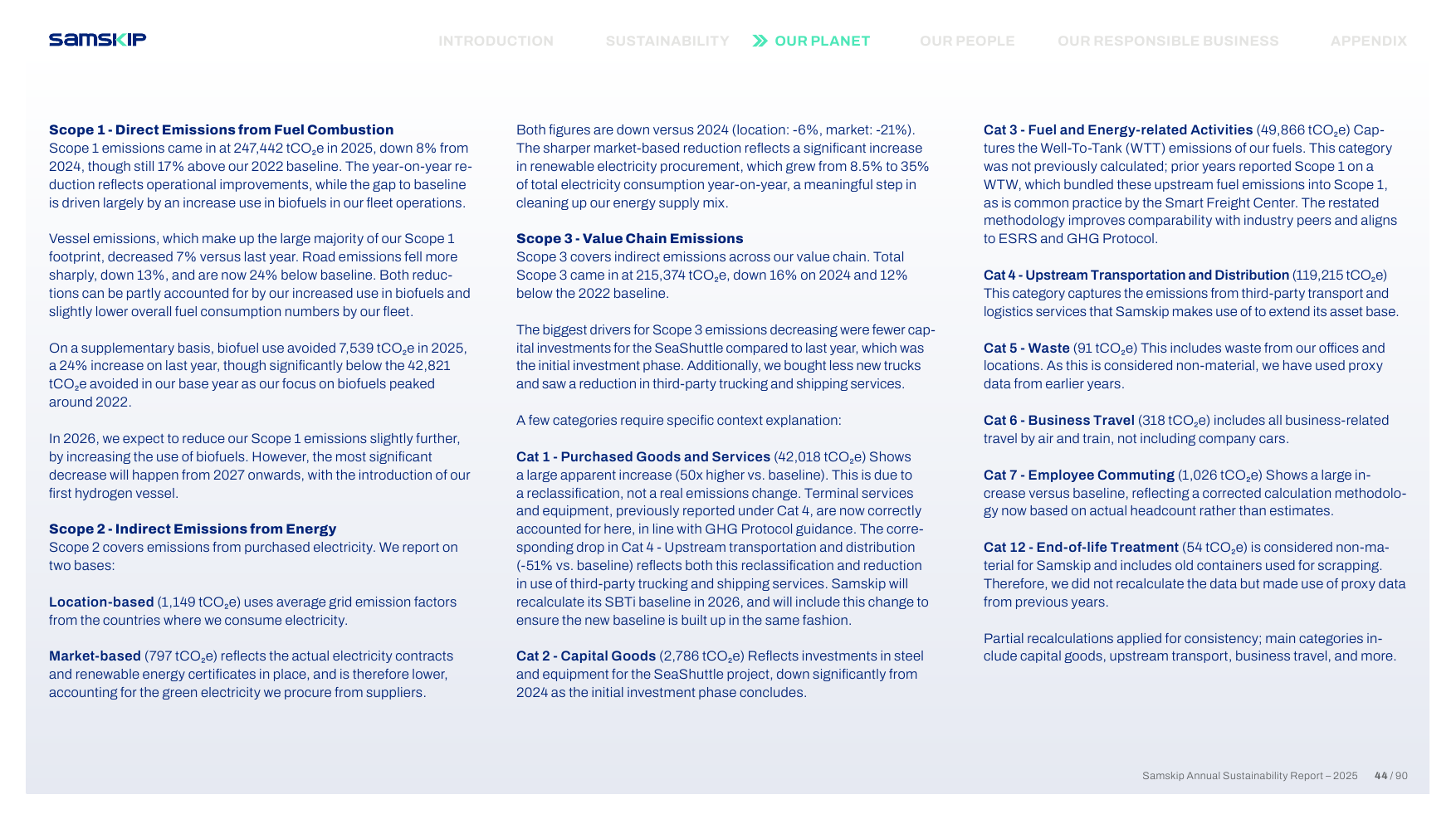 Emissions data extracted from page 44