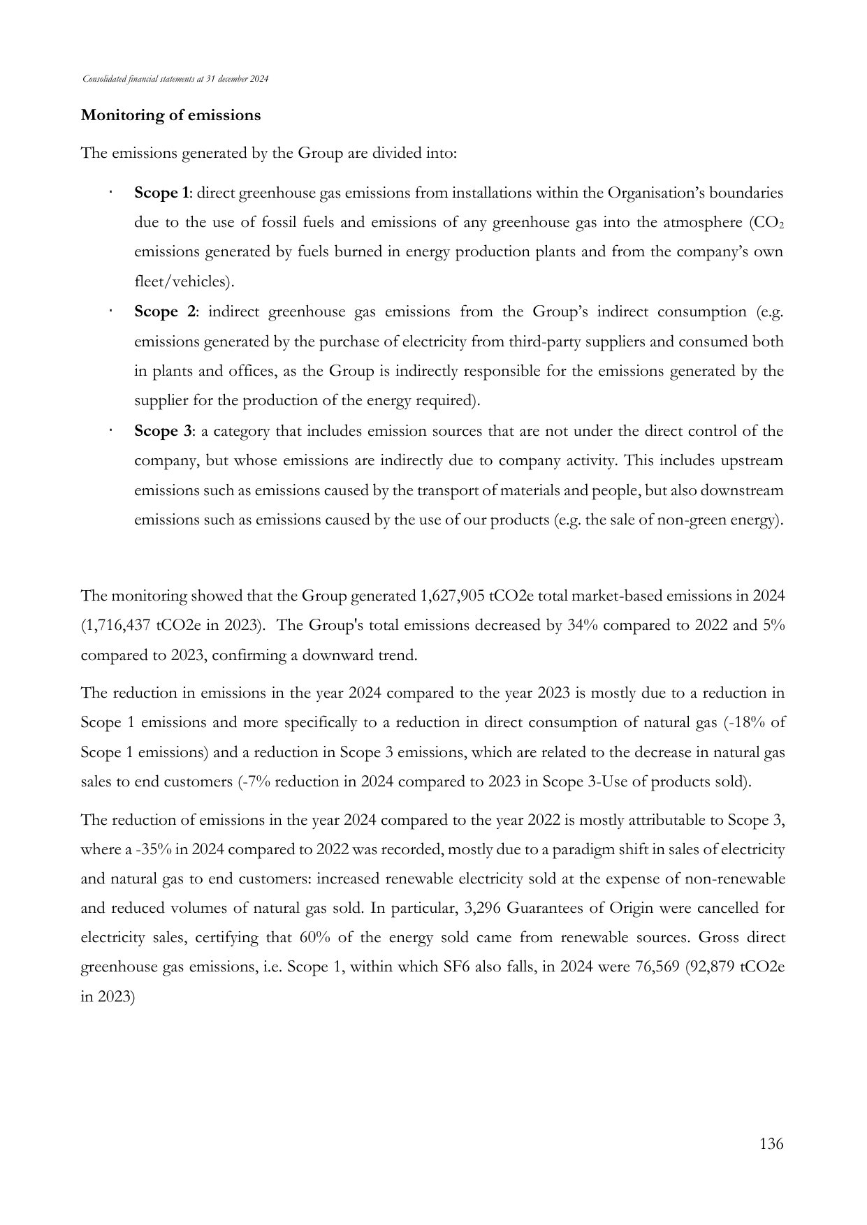 Emissions data extracted from page 136