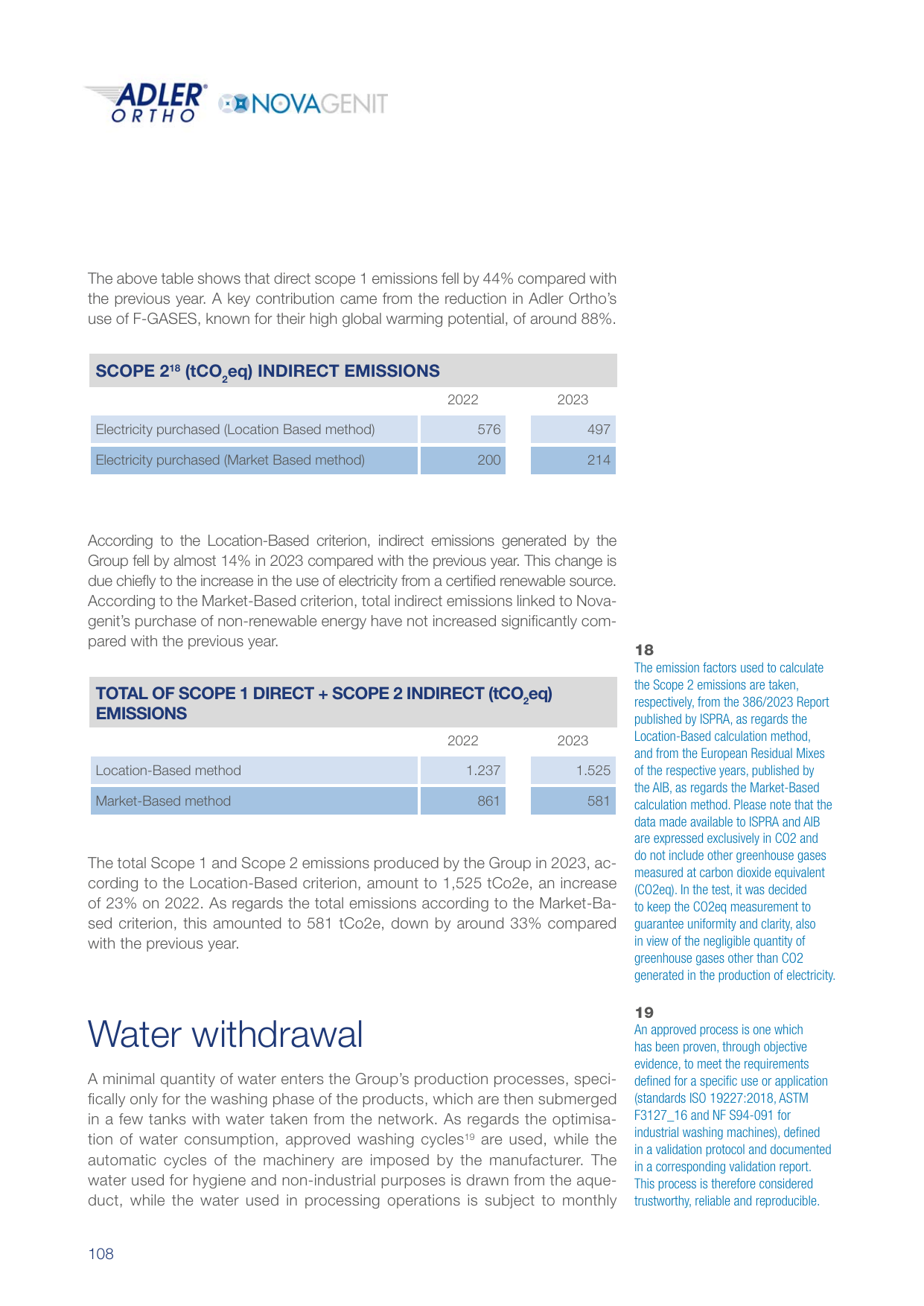 Emissions data extracted from page 110