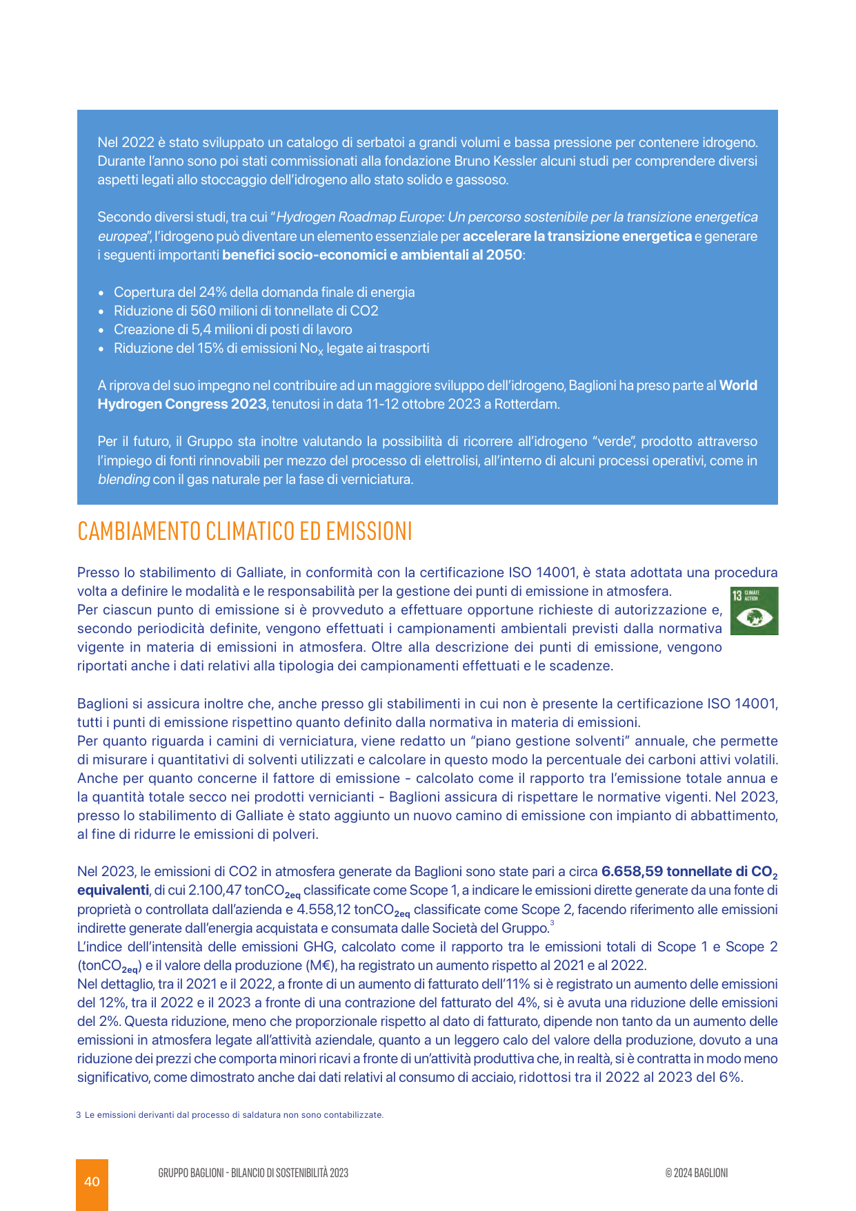 Emissions data extracted from page 40