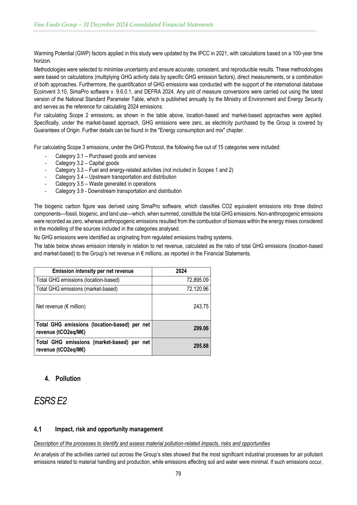 Emissions data extracted from page 79