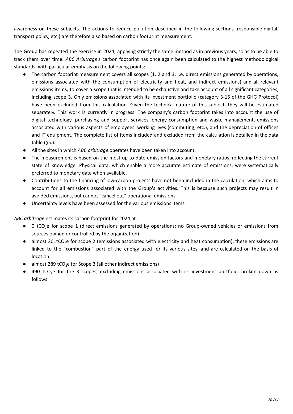 Emissions data extracted from page 20