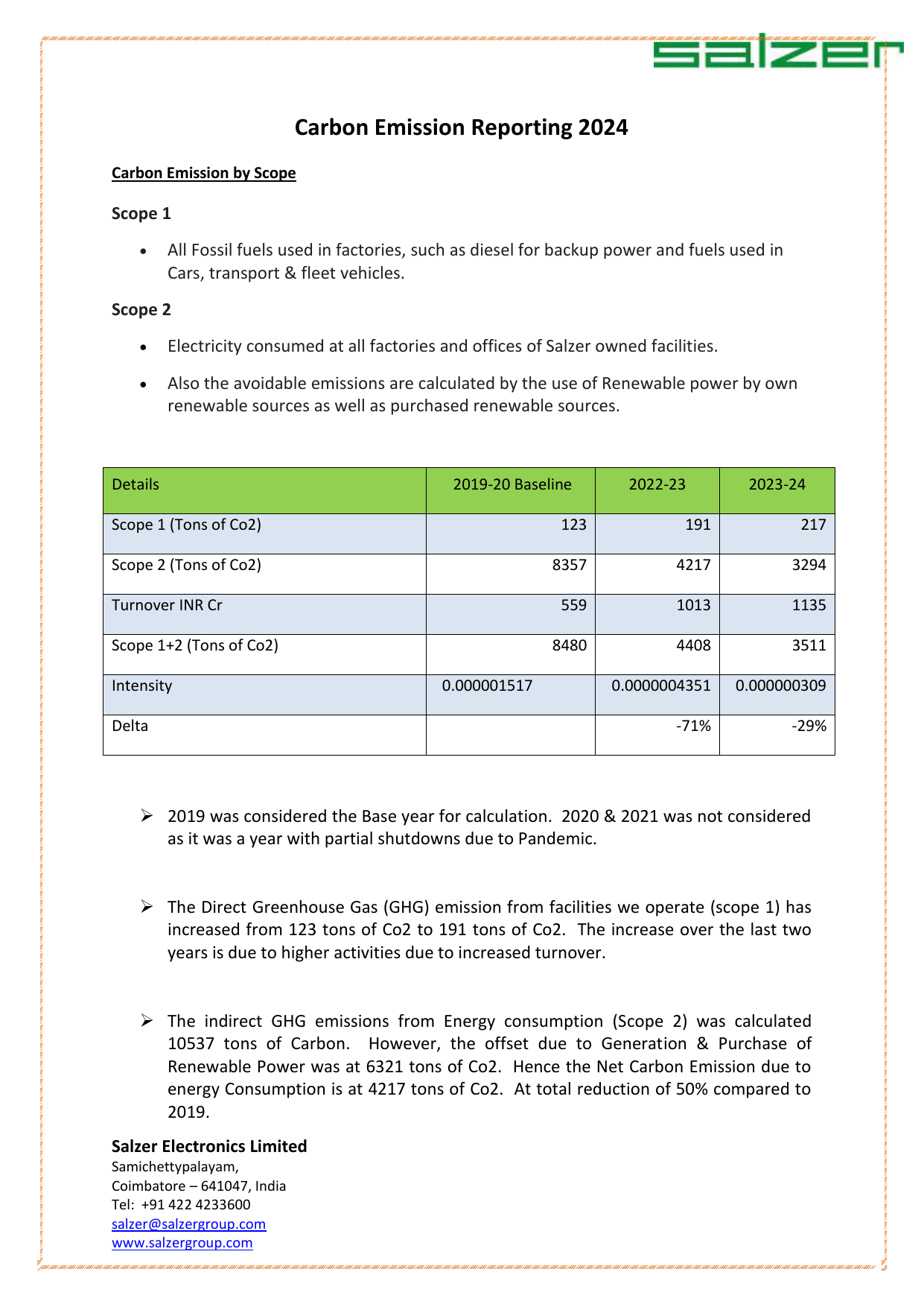 Emissions data extracted from page 2