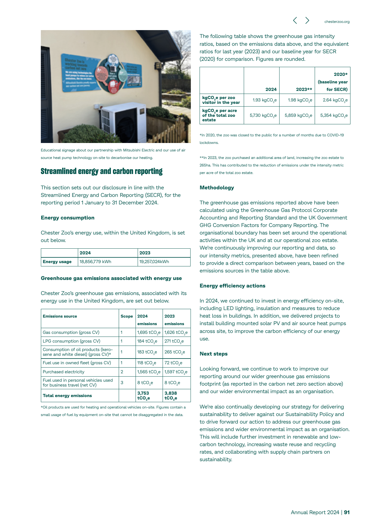 Emissions data extracted from page 91