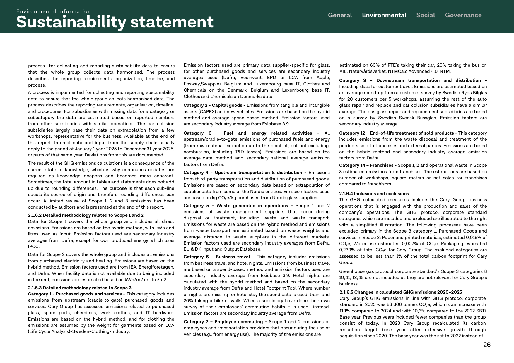 Emissions data extracted from page 26