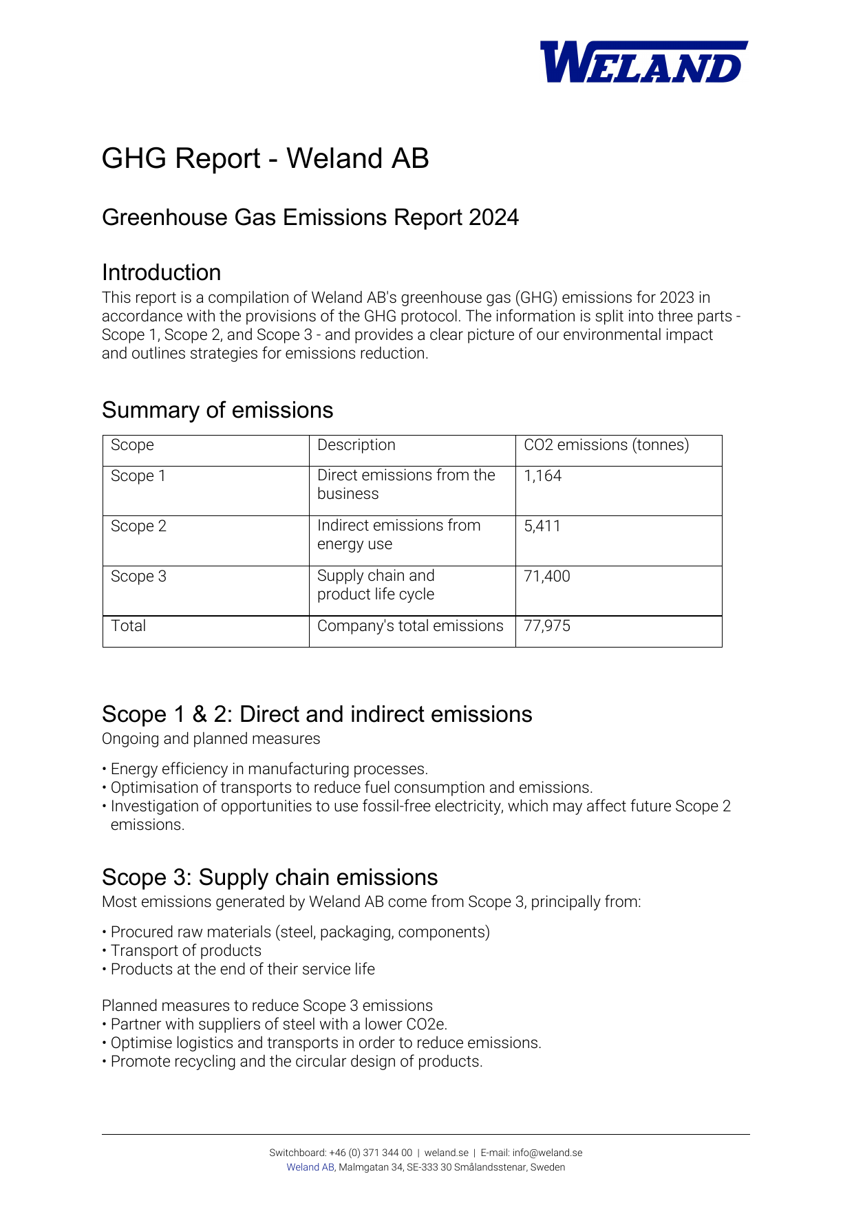 Emissions data extracted from page 1