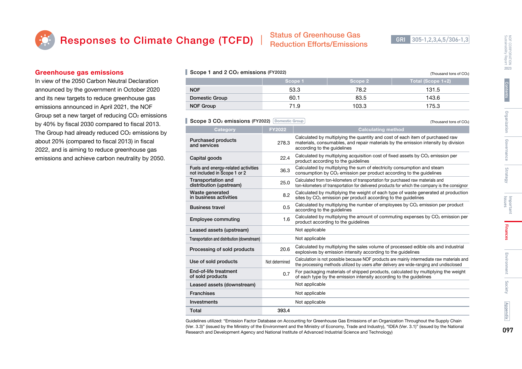 Emissions data extracted from page 97