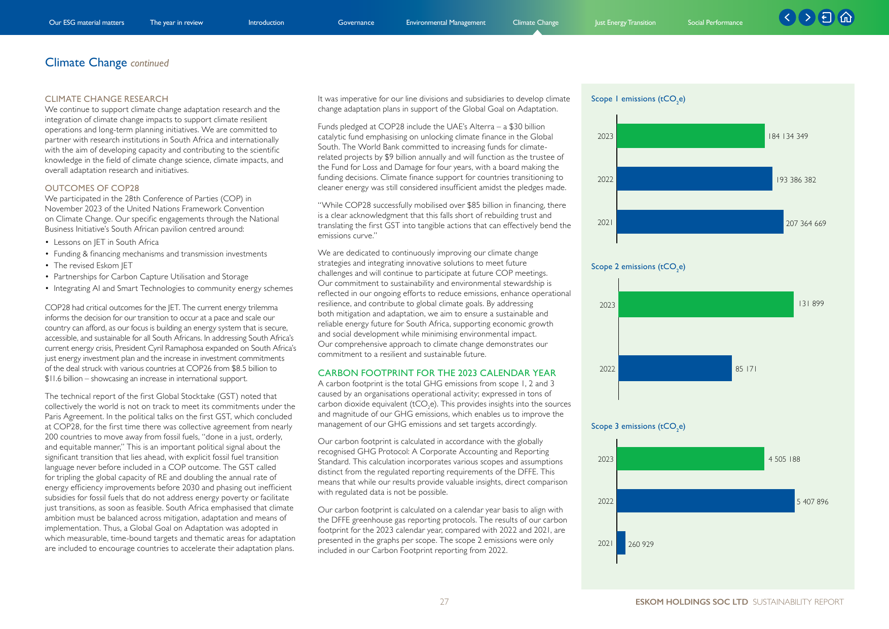 Emissions data extracted from page 29