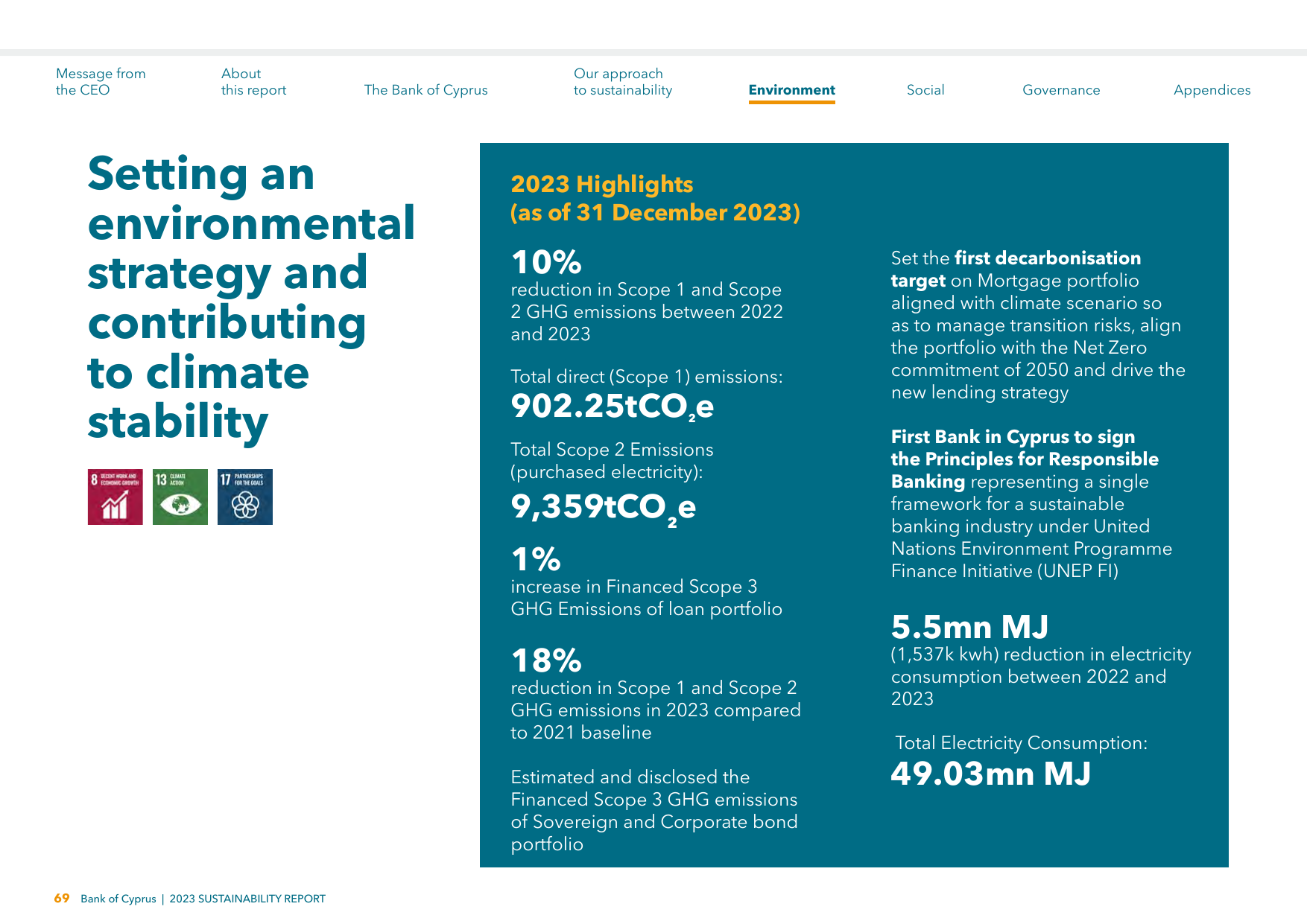 Emissions data extracted from page 69