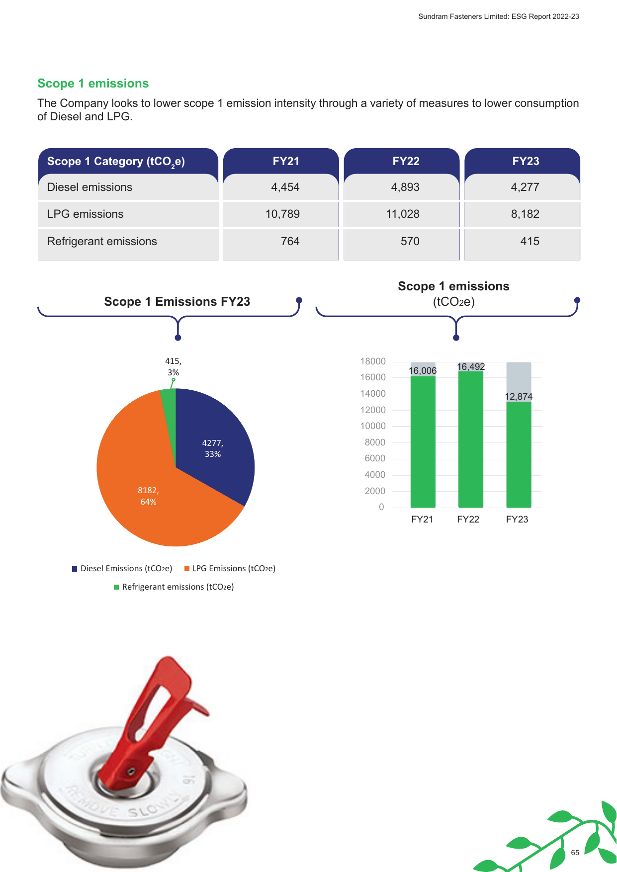 Emissions data extracted from page 65