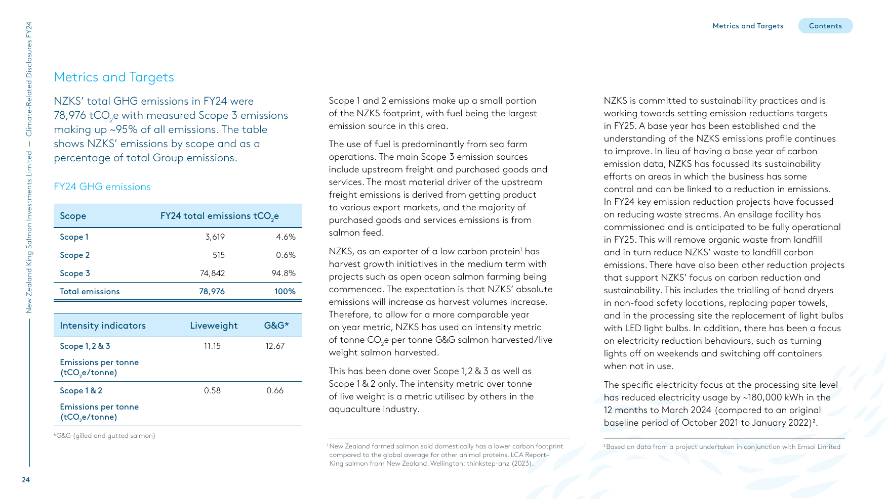 Emissions data extracted from page 24