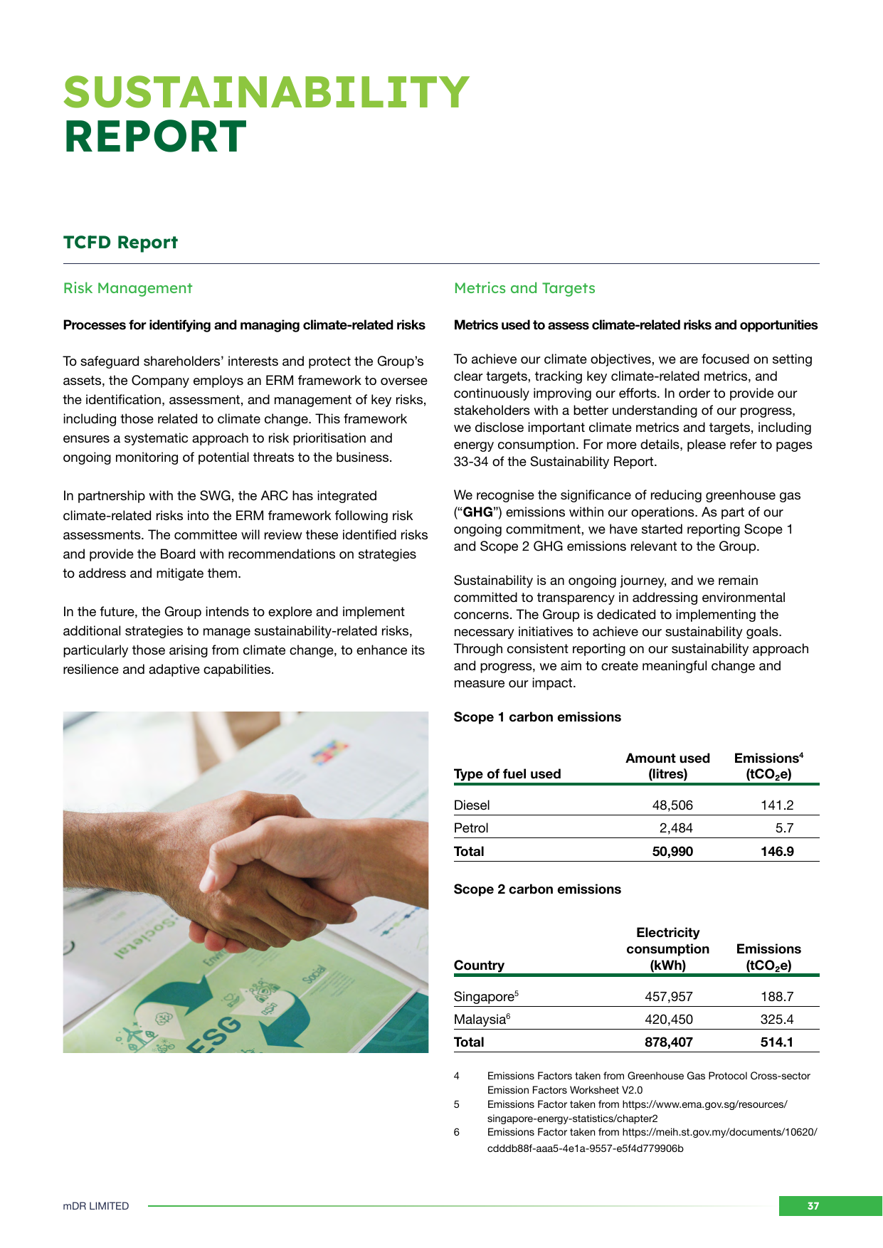 Emissions data extracted from page 39