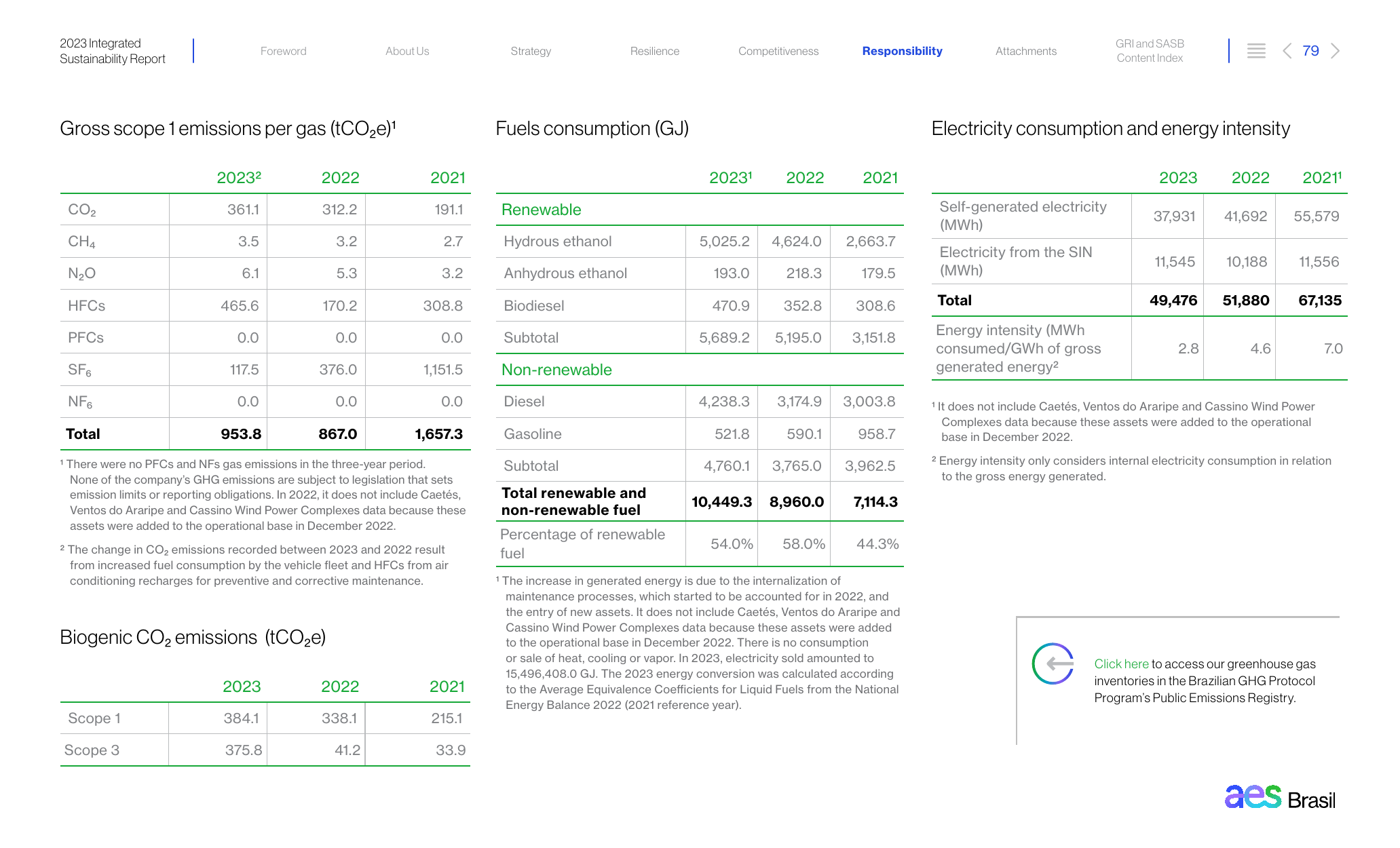 Emissions data extracted from page 79