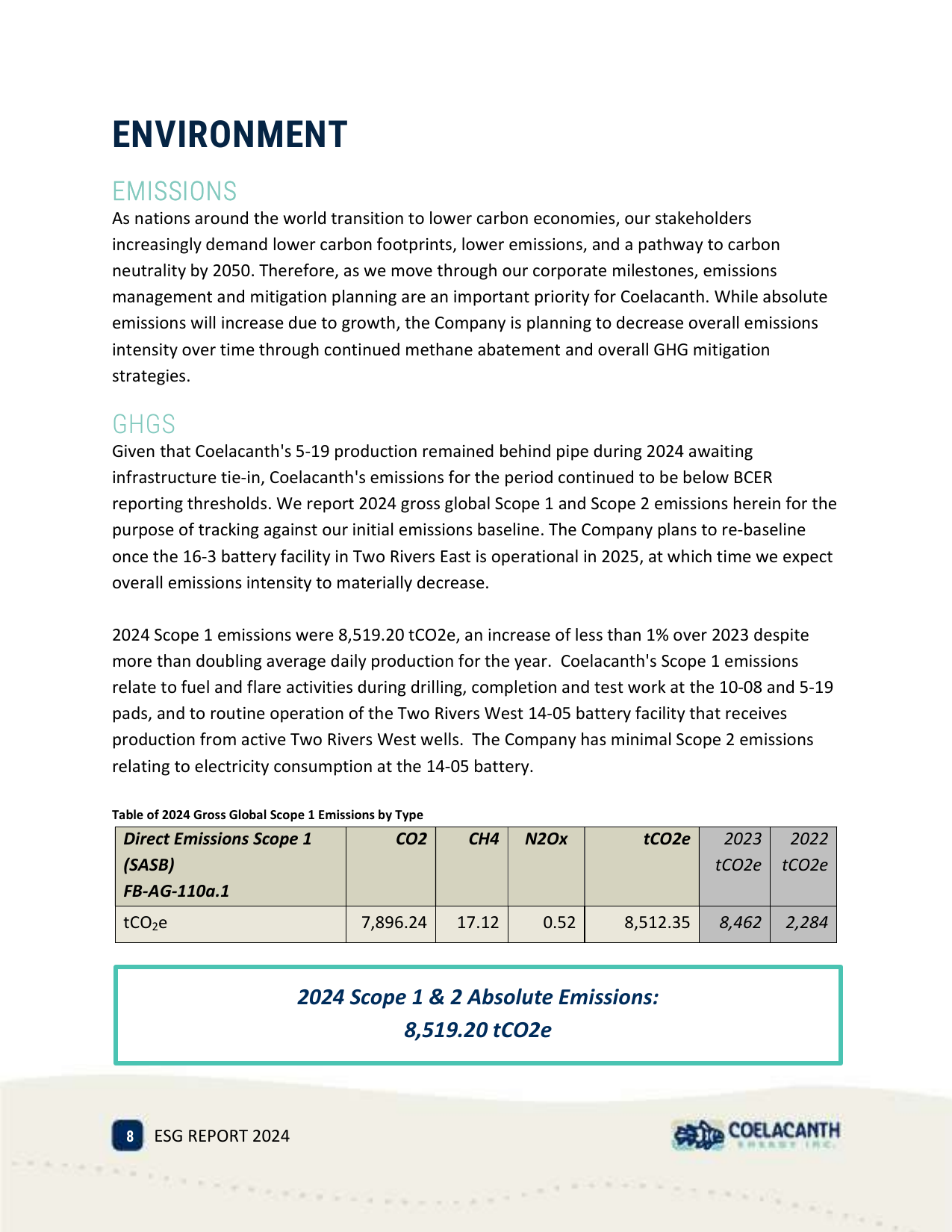 Emissions data extracted from page 9