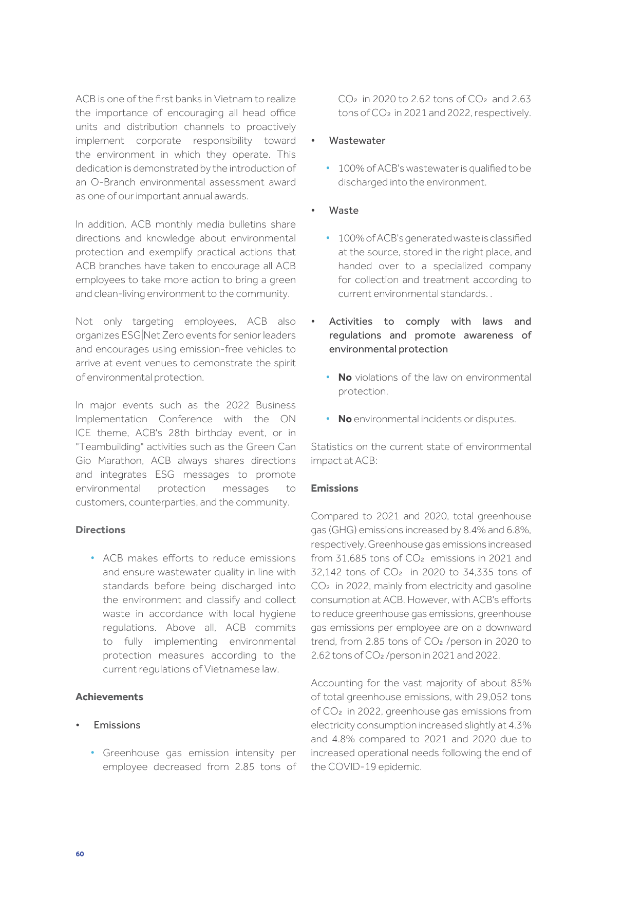 Emissions data extracted from page 60