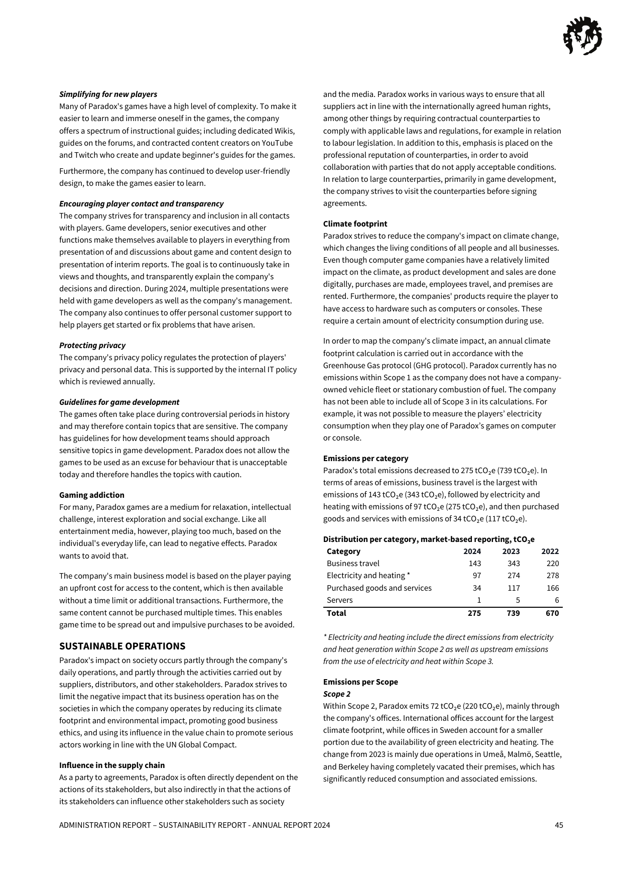 Emissions data extracted from page 45