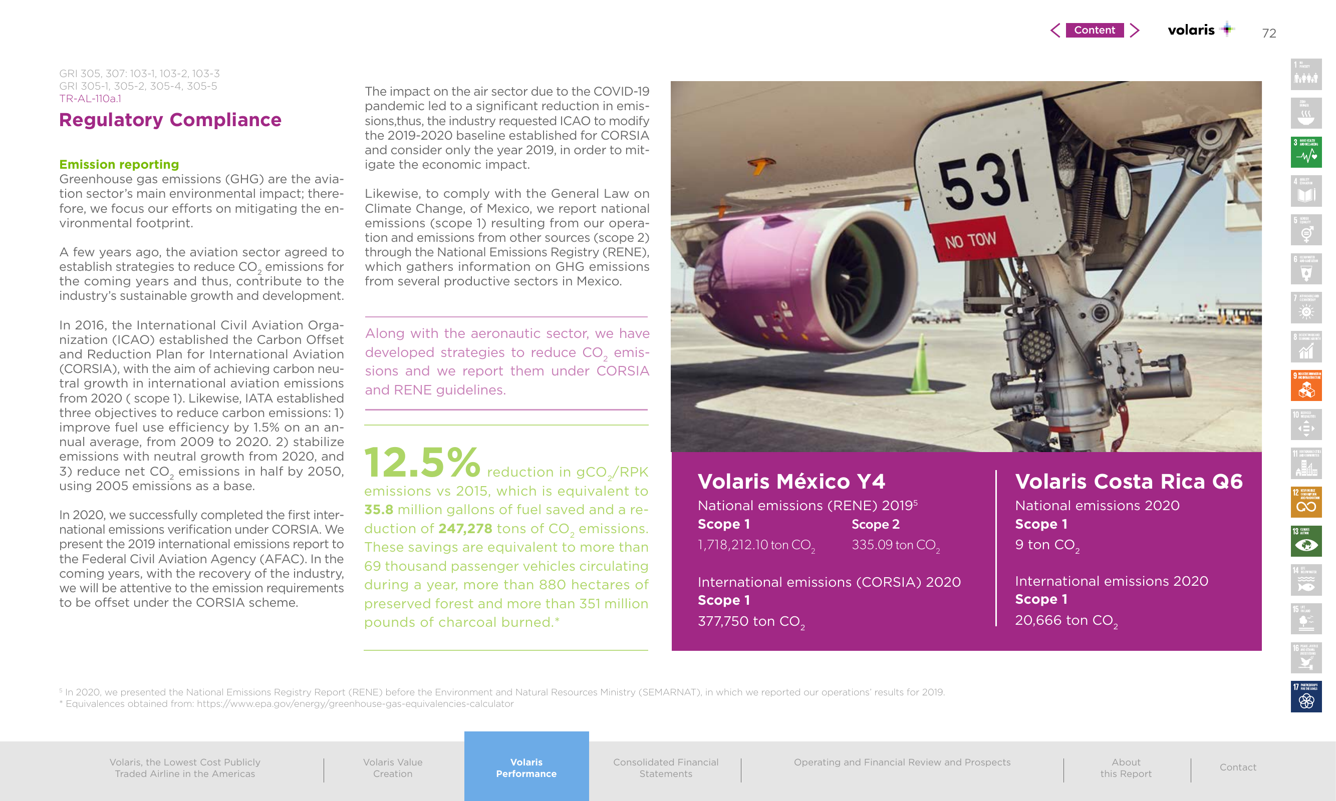 Emissions data extracted from page 72