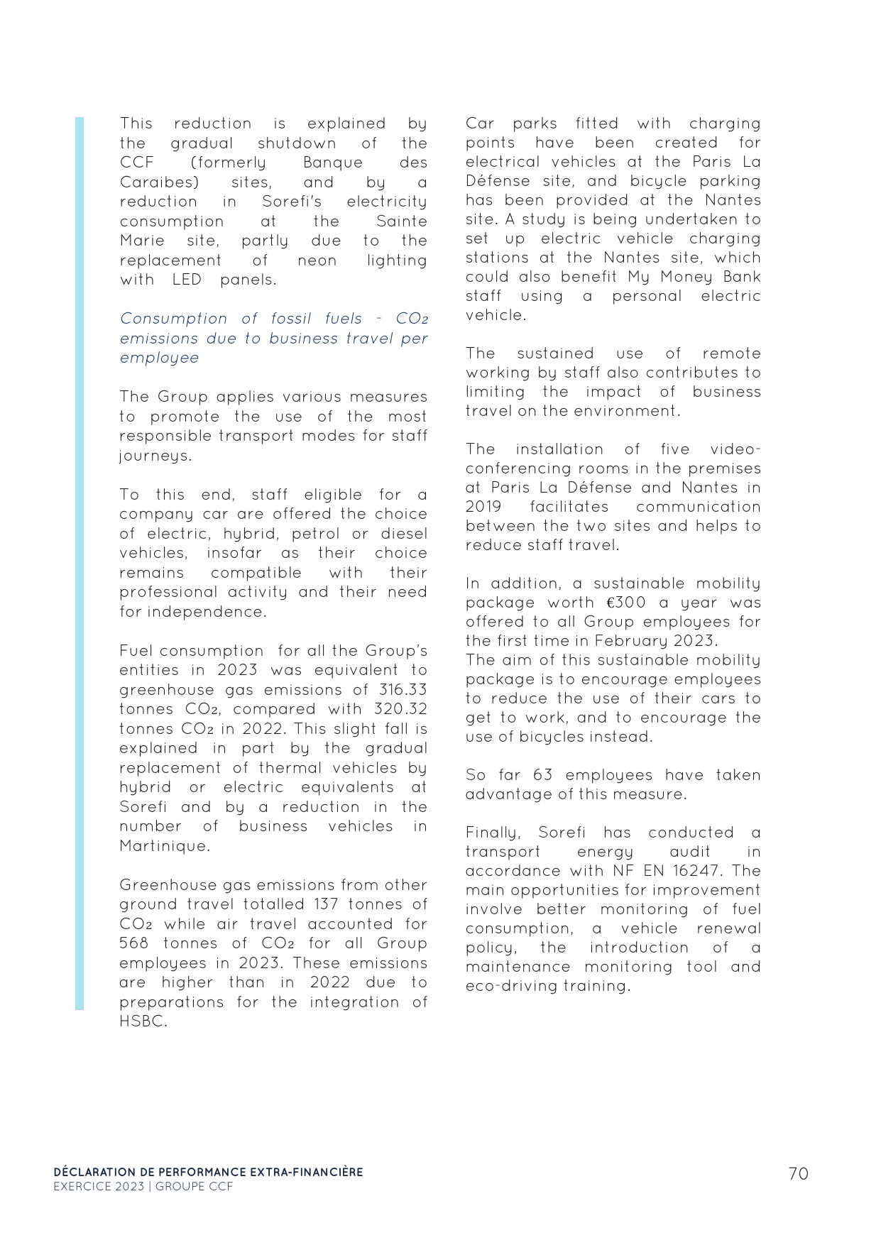 Emissions data extracted from page 70
