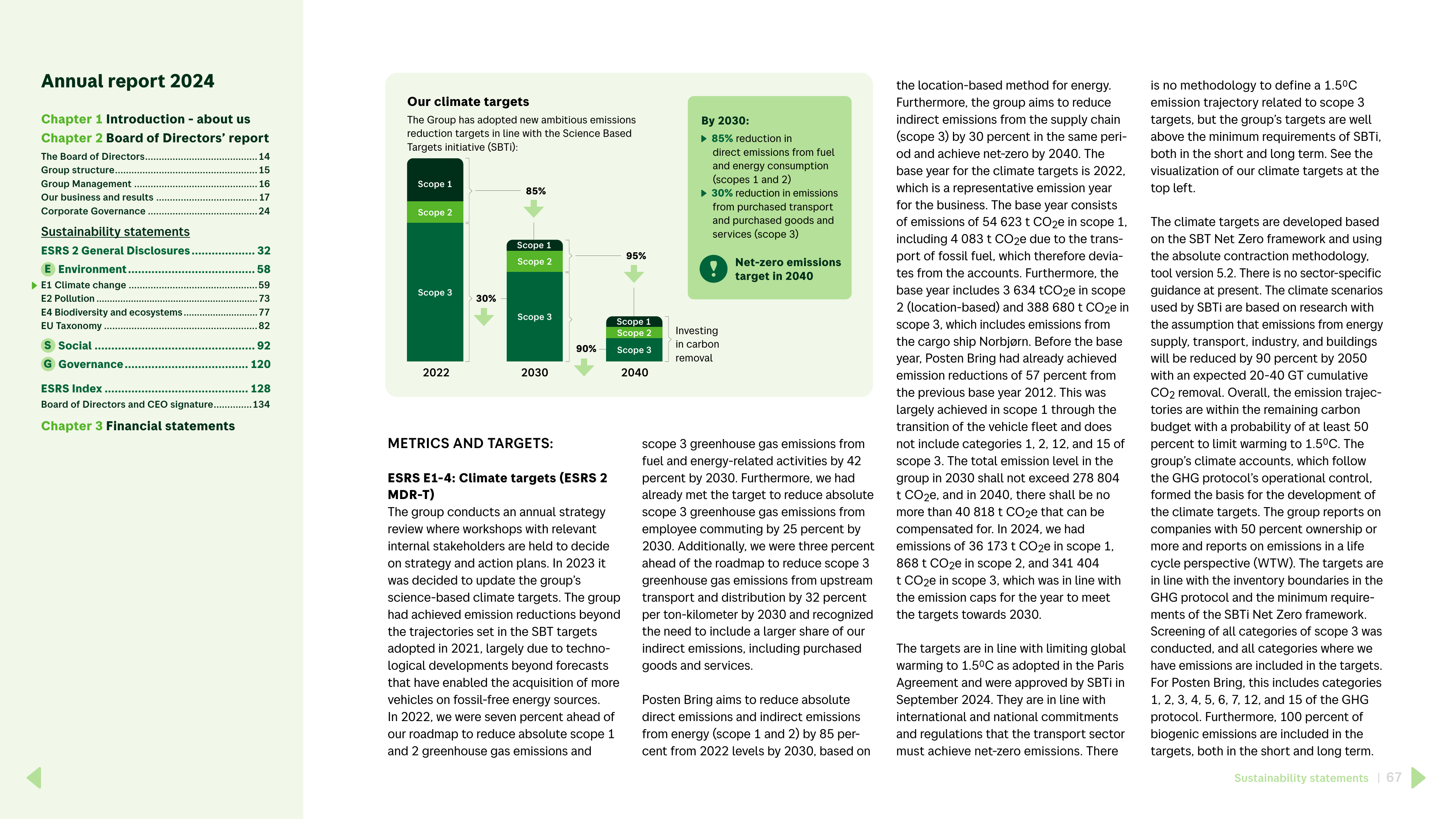 Emissions data extracted from page 67