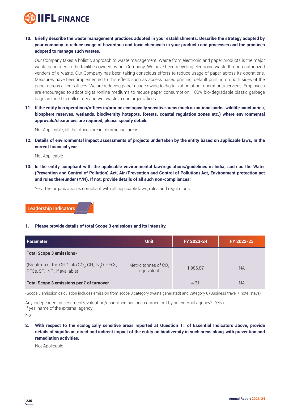 Emissions data extracted from page 238