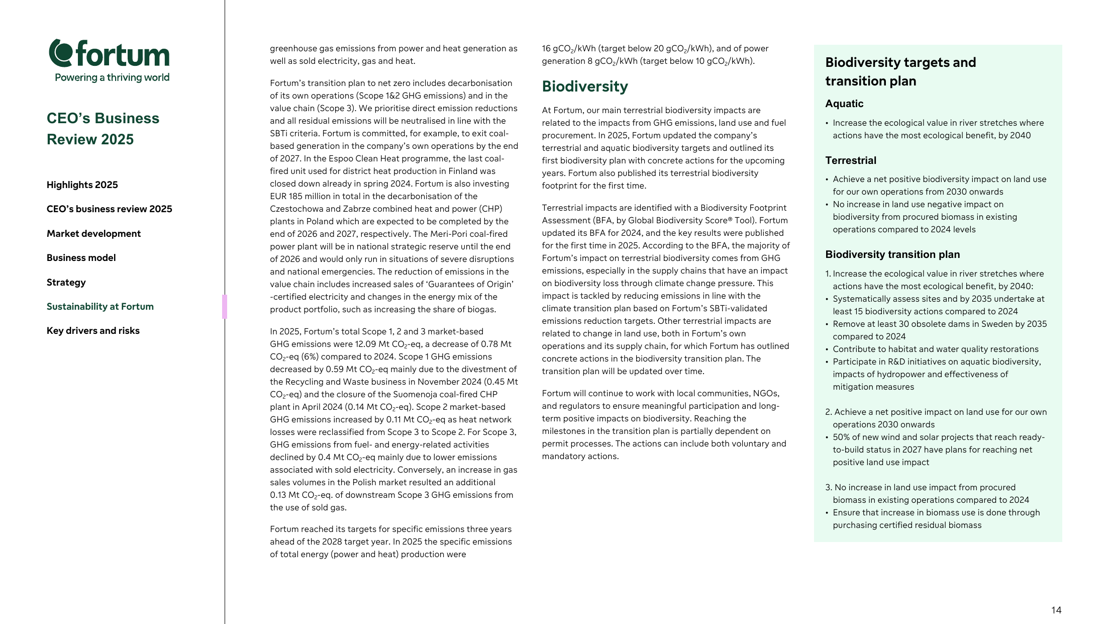Emissions data extracted from page 14