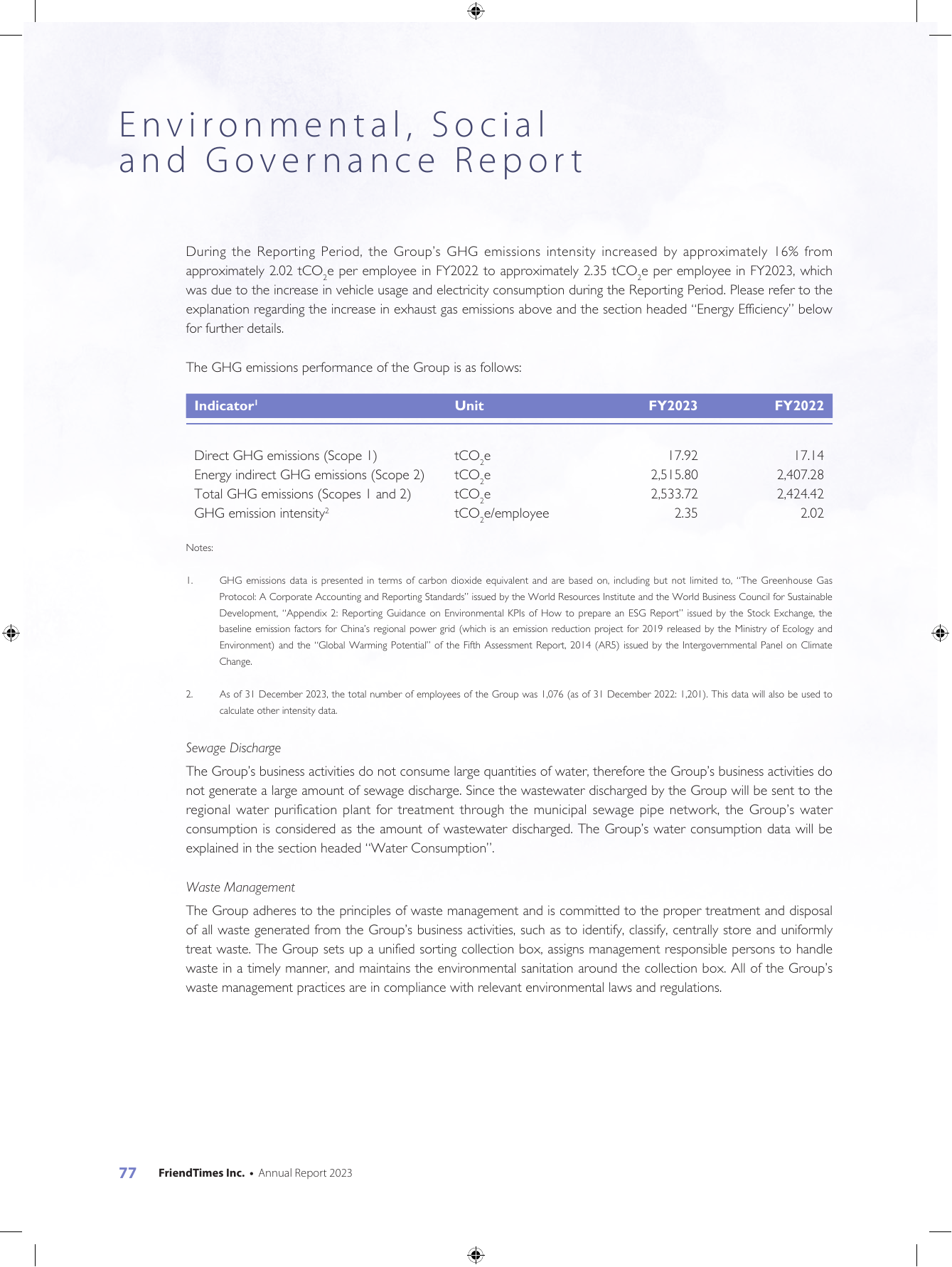Emissions data extracted from page 78