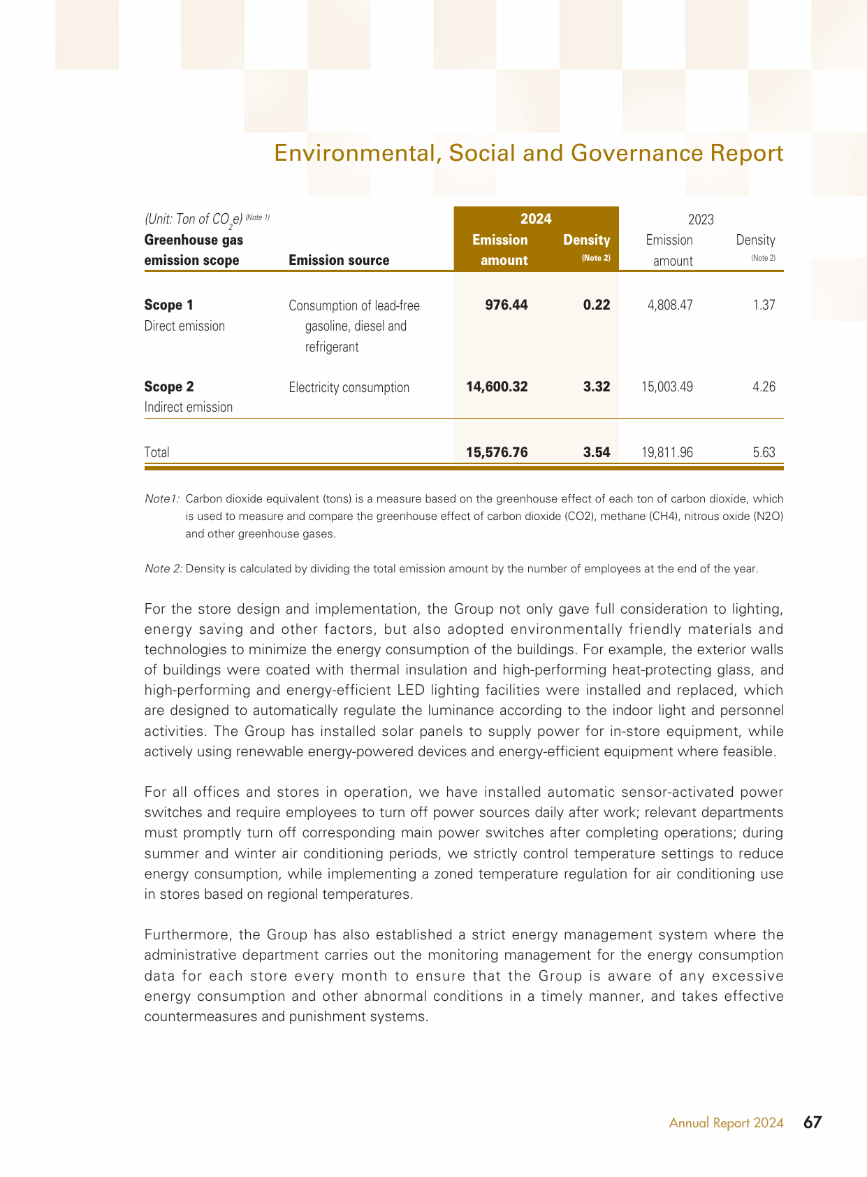 Emissions data extracted from page 69