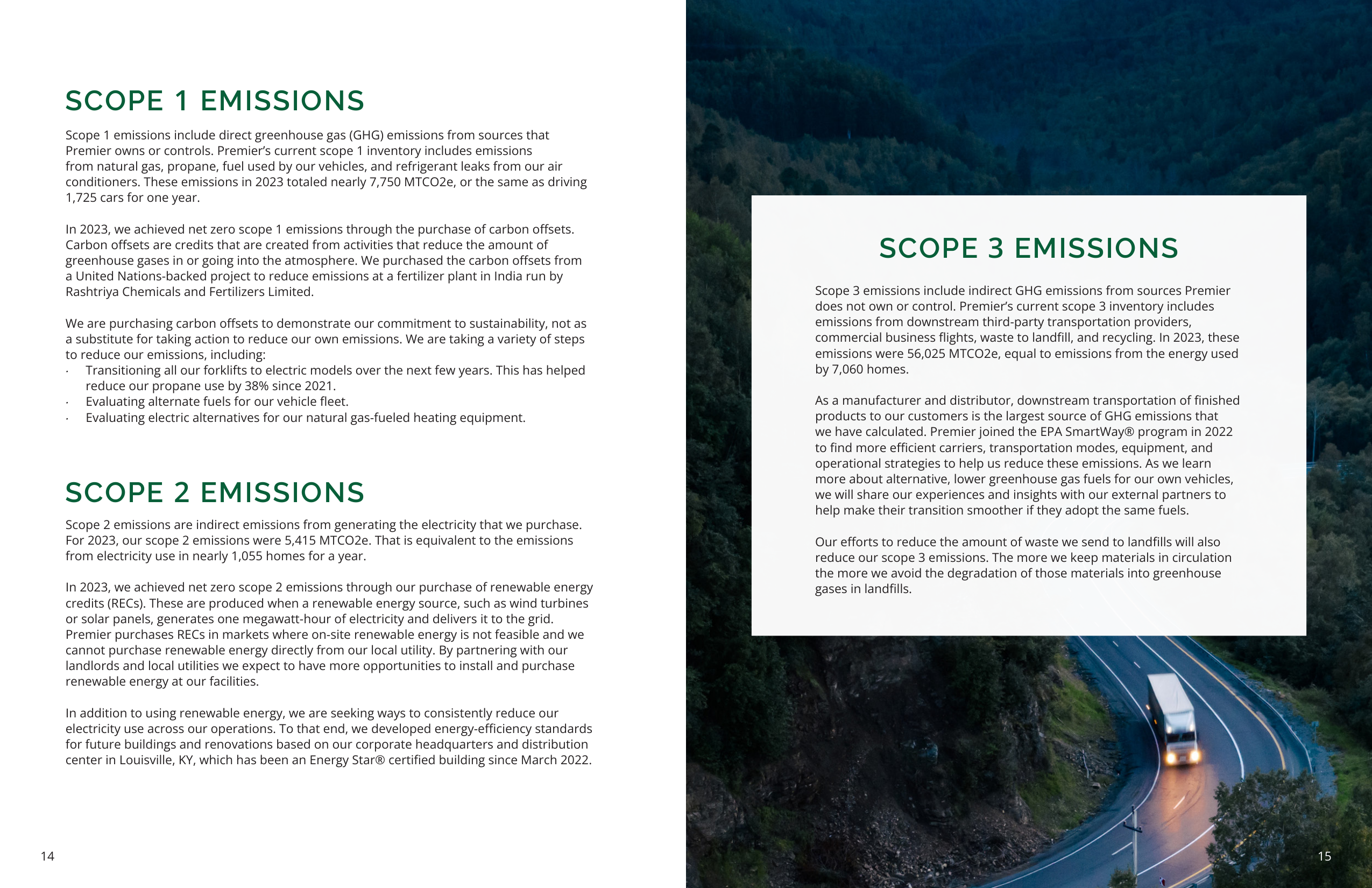 Emissions data extracted from page 8