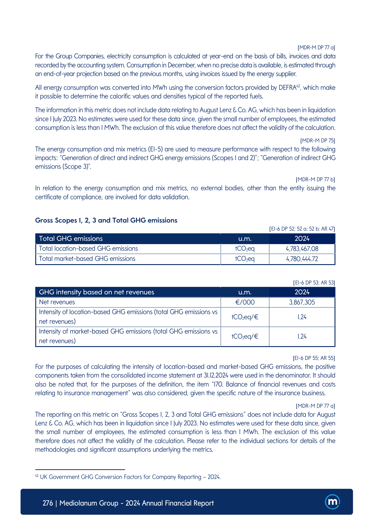 Emissions data extracted from page 276