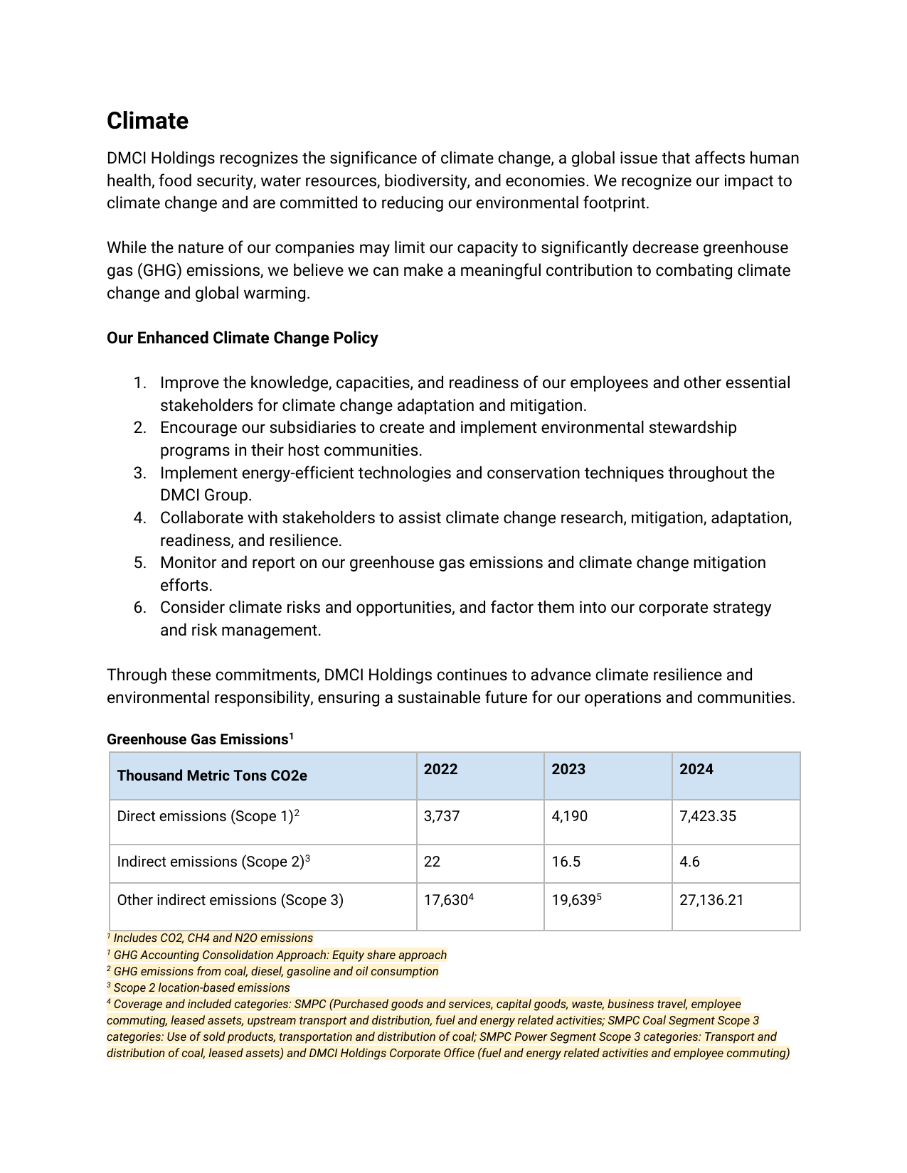 Emissions data extracted from page 39