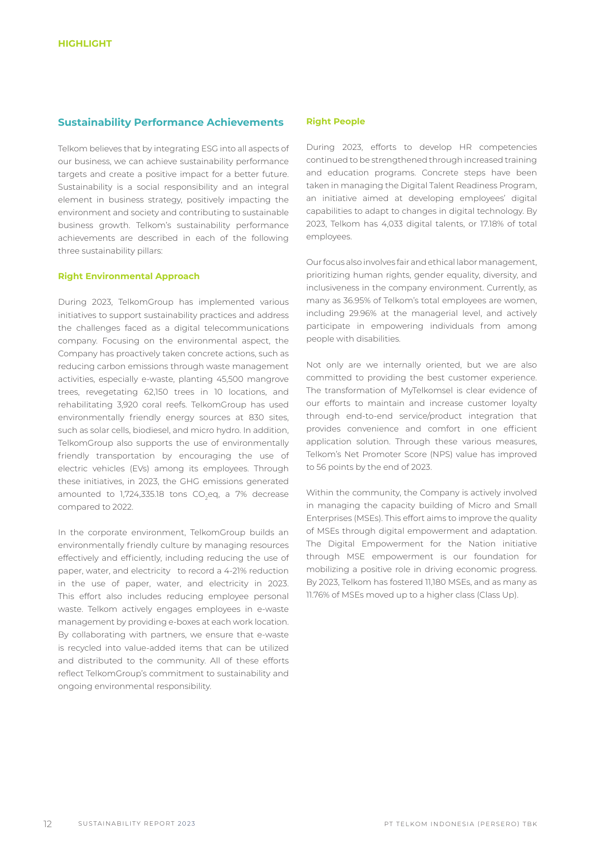 Emissions data extracted from page 14