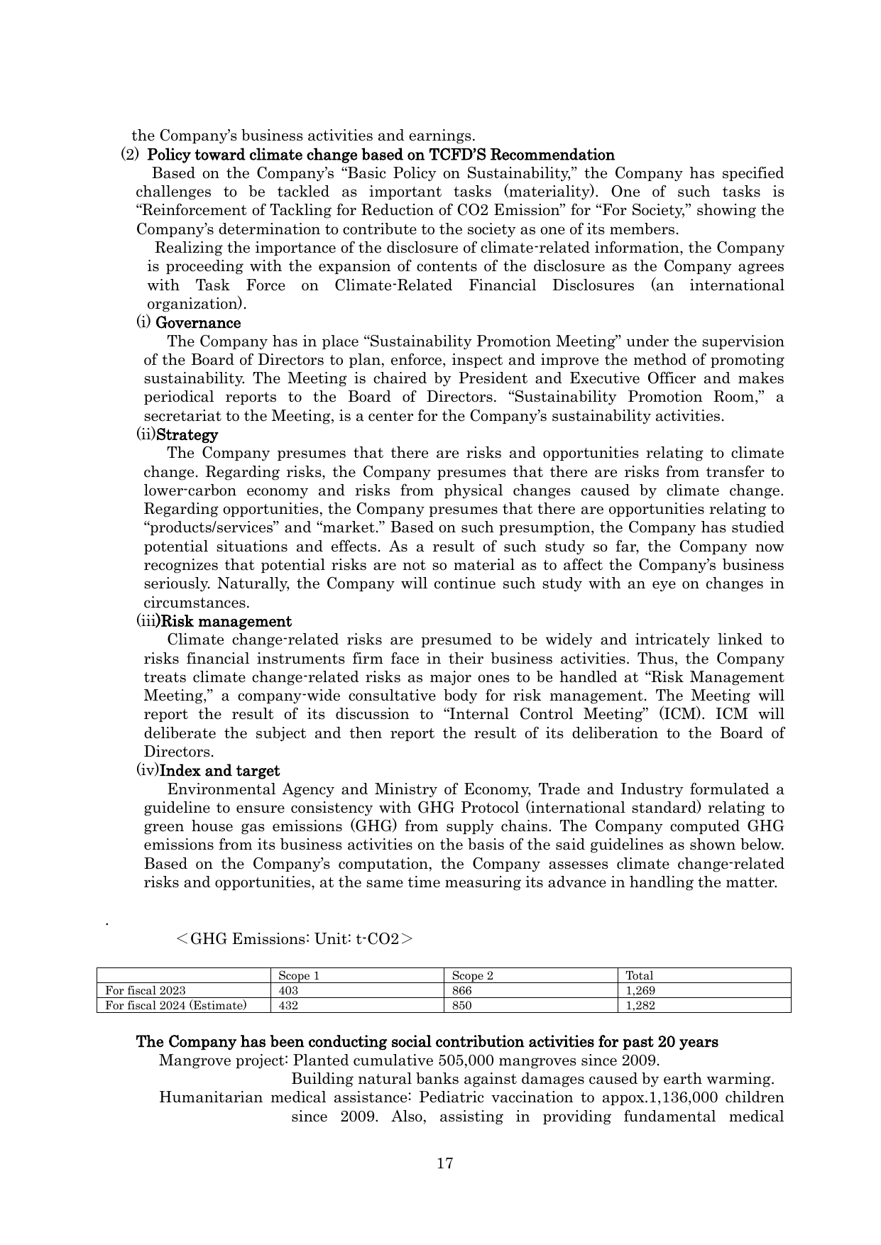 Emissions data extracted from page 17