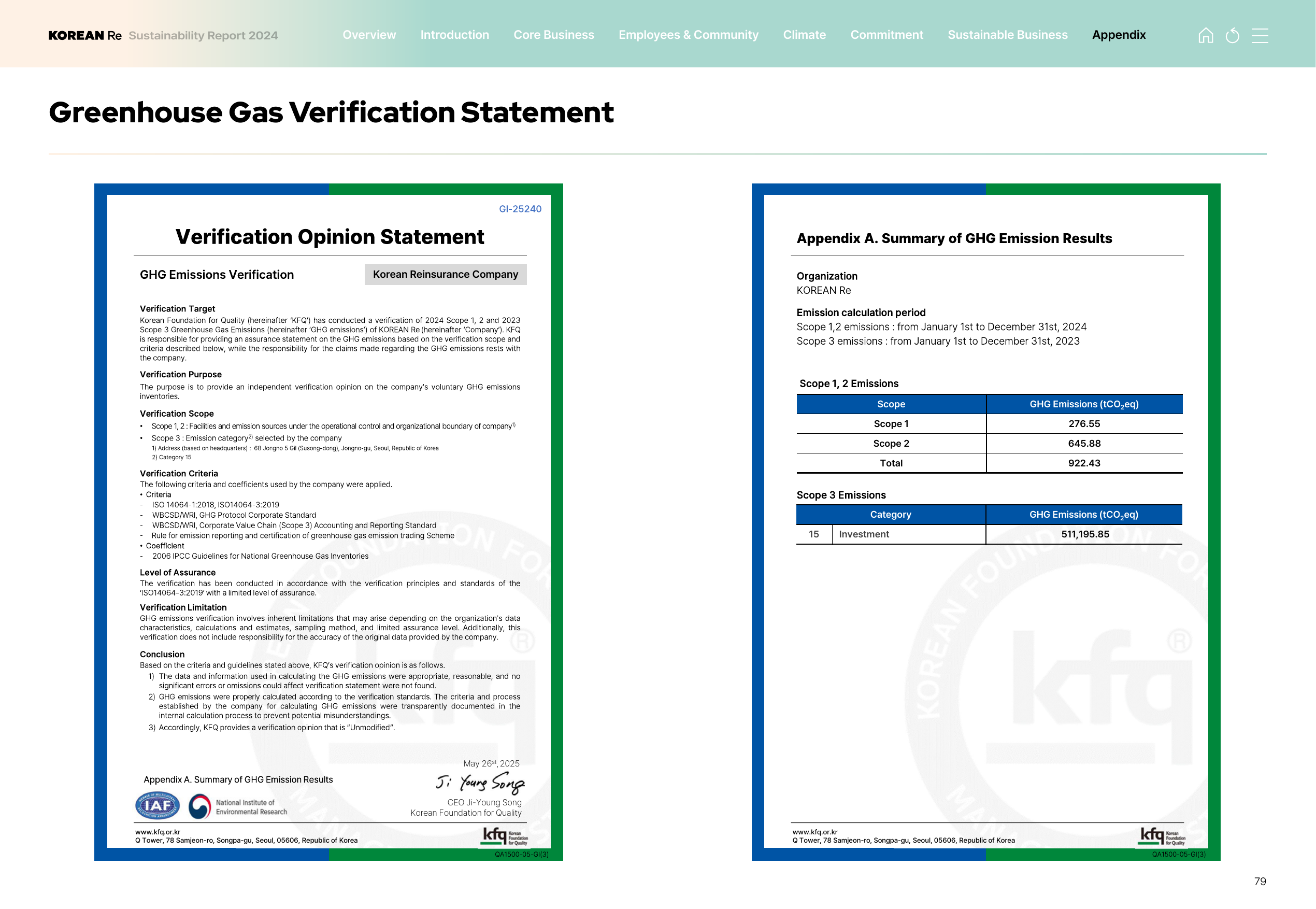 Emissions data extracted from page 79