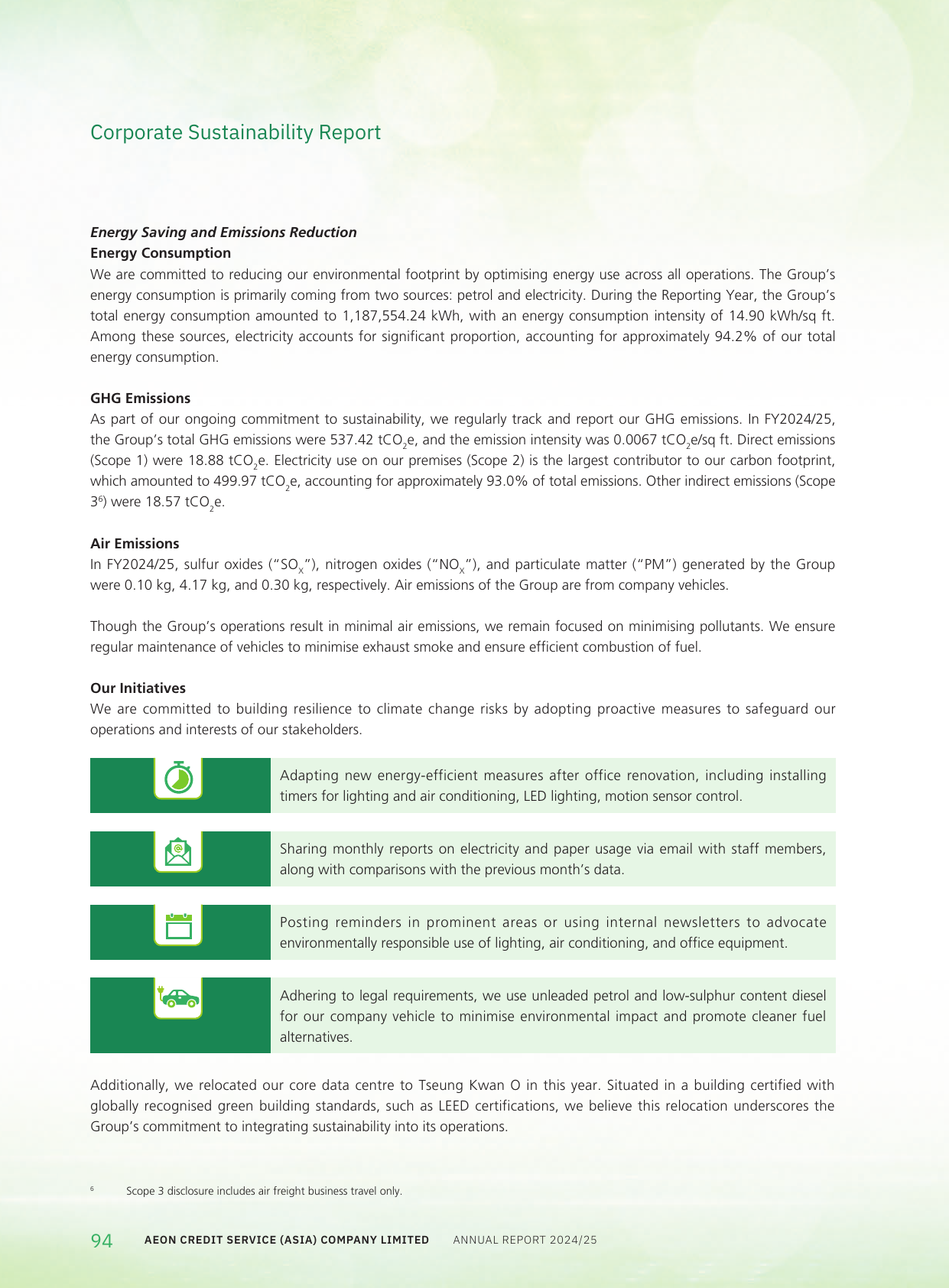 Emissions data extracted from page 95