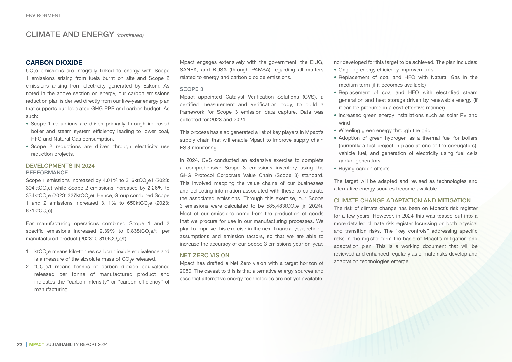 Emissions data extracted from page 25