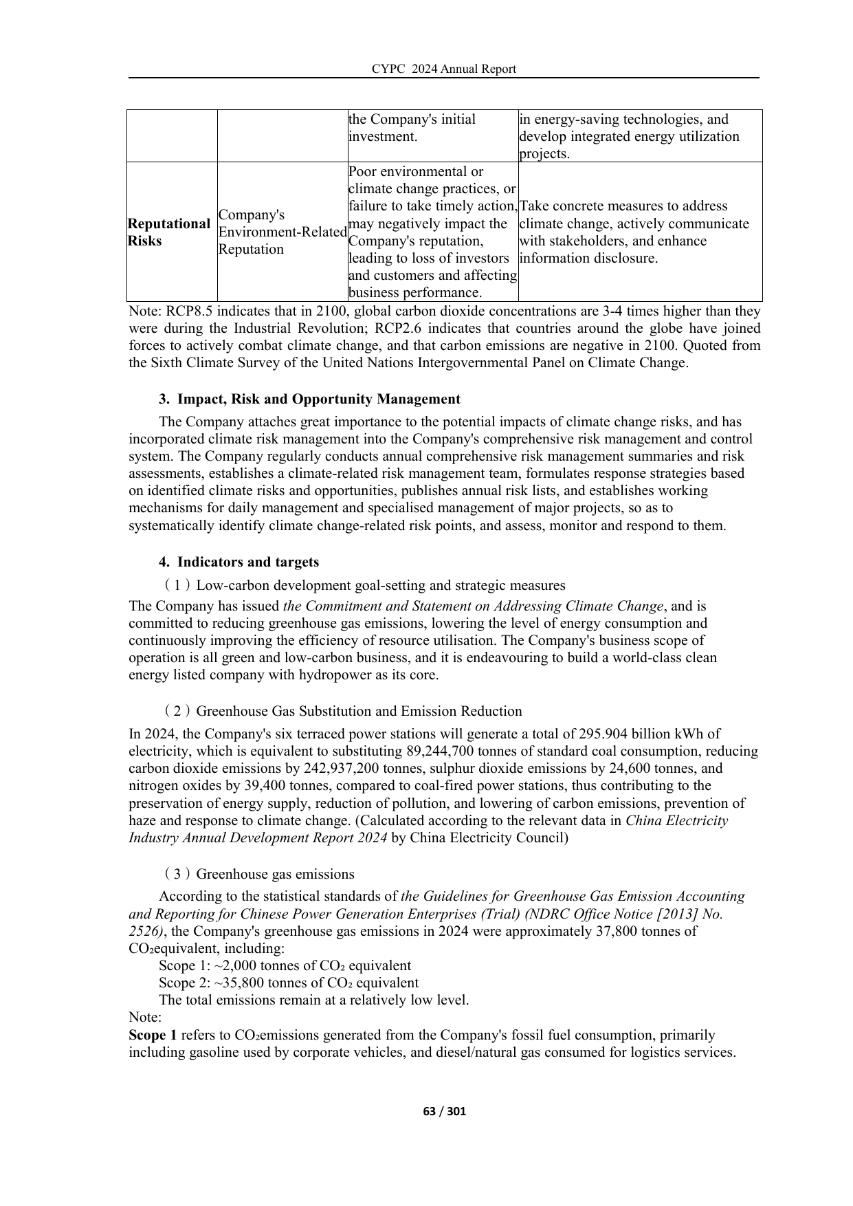 Emissions data extracted from page 63