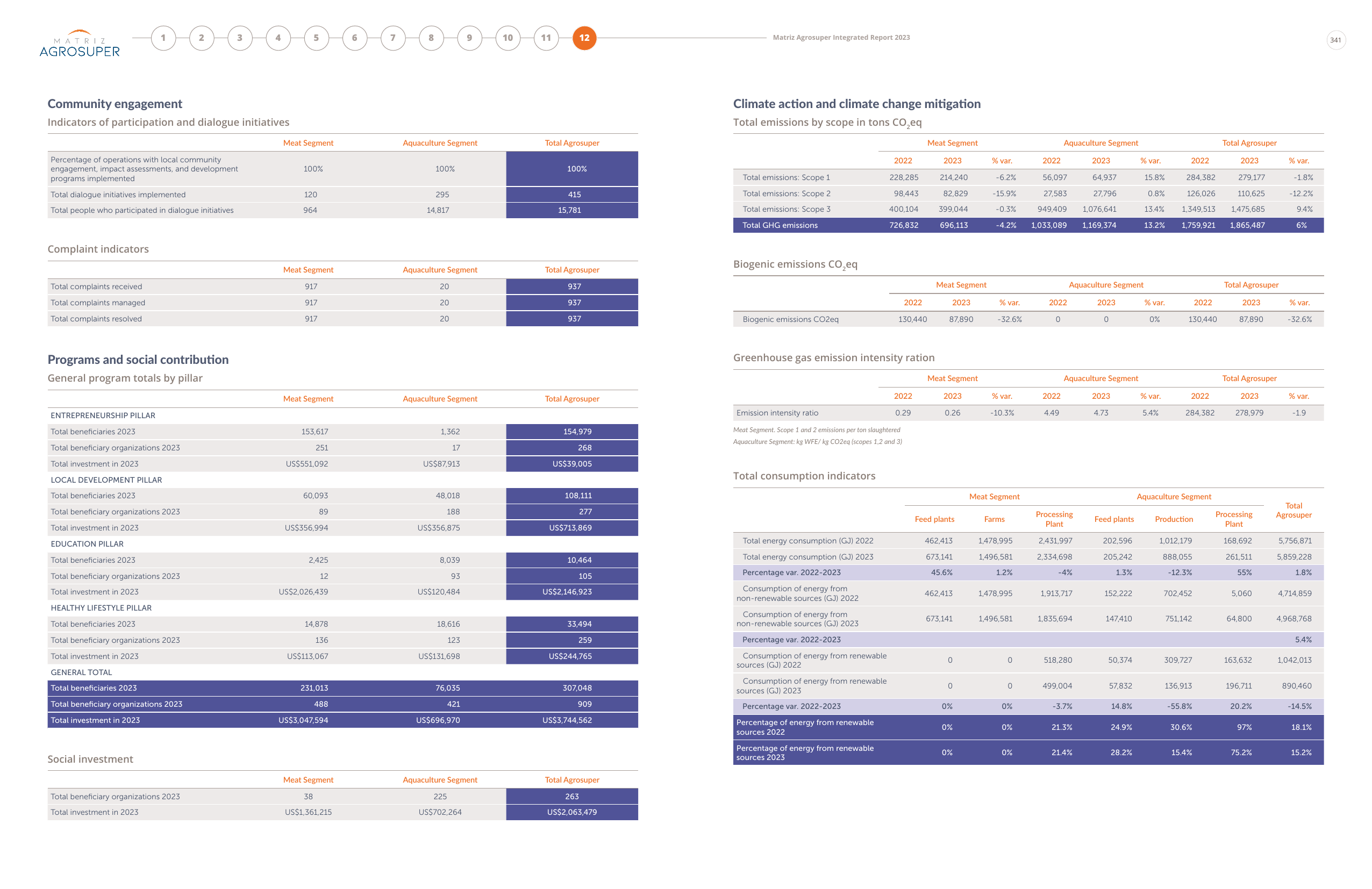 Emissions data extracted from page 172