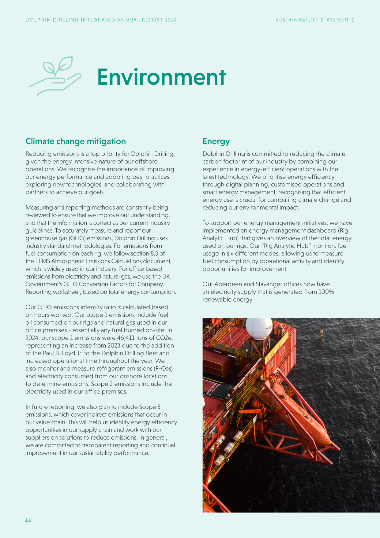 Emissions data extracted from page 15