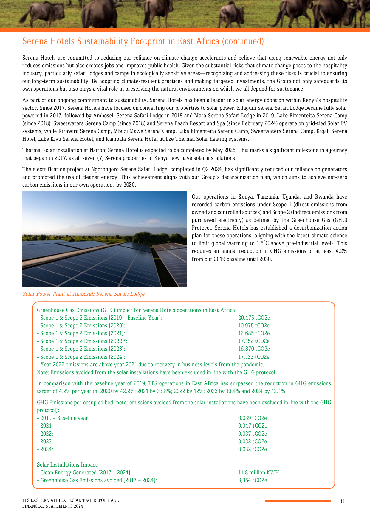 Emissions data extracted from page 31