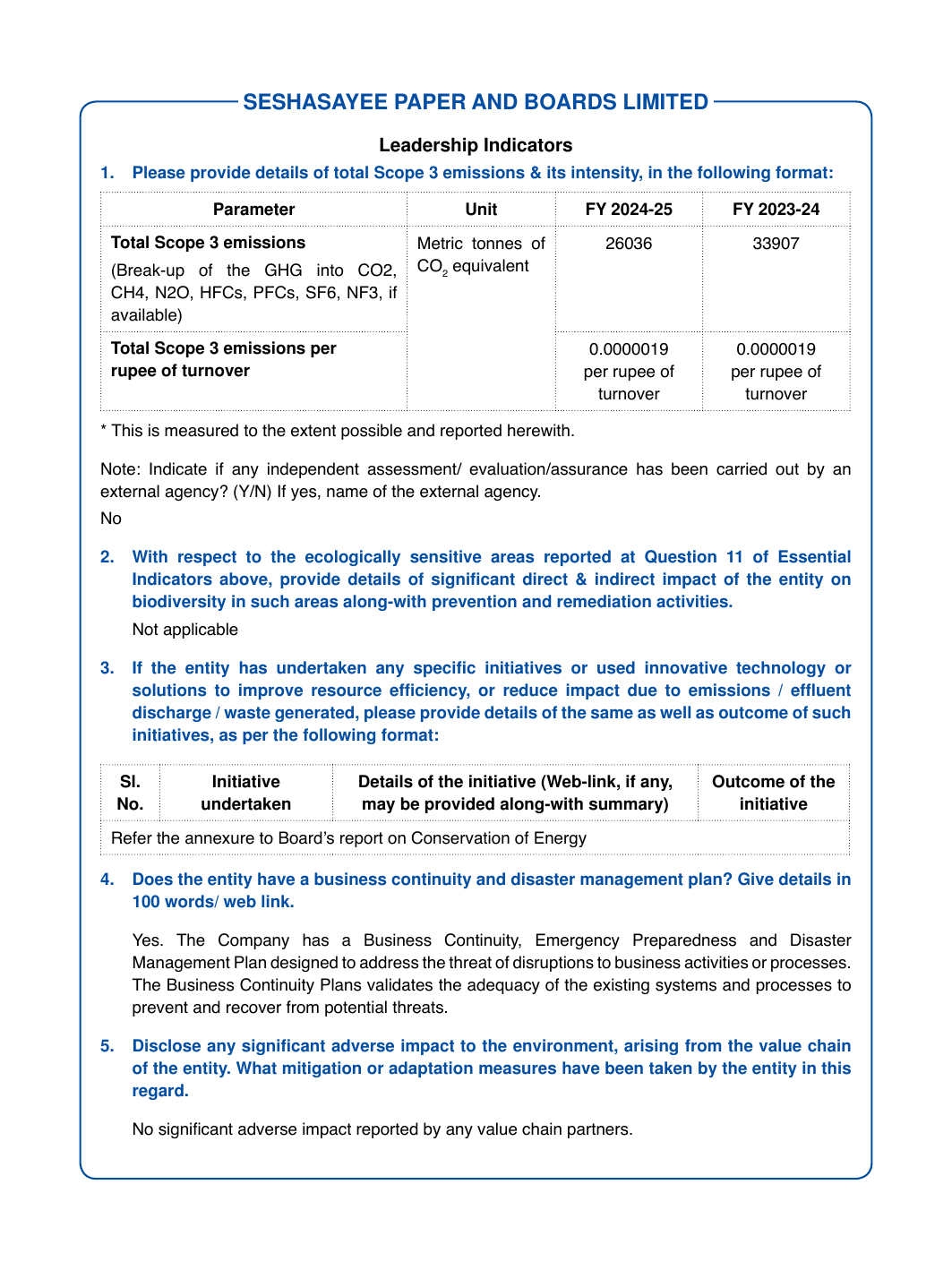 Emissions data extracted from page 40