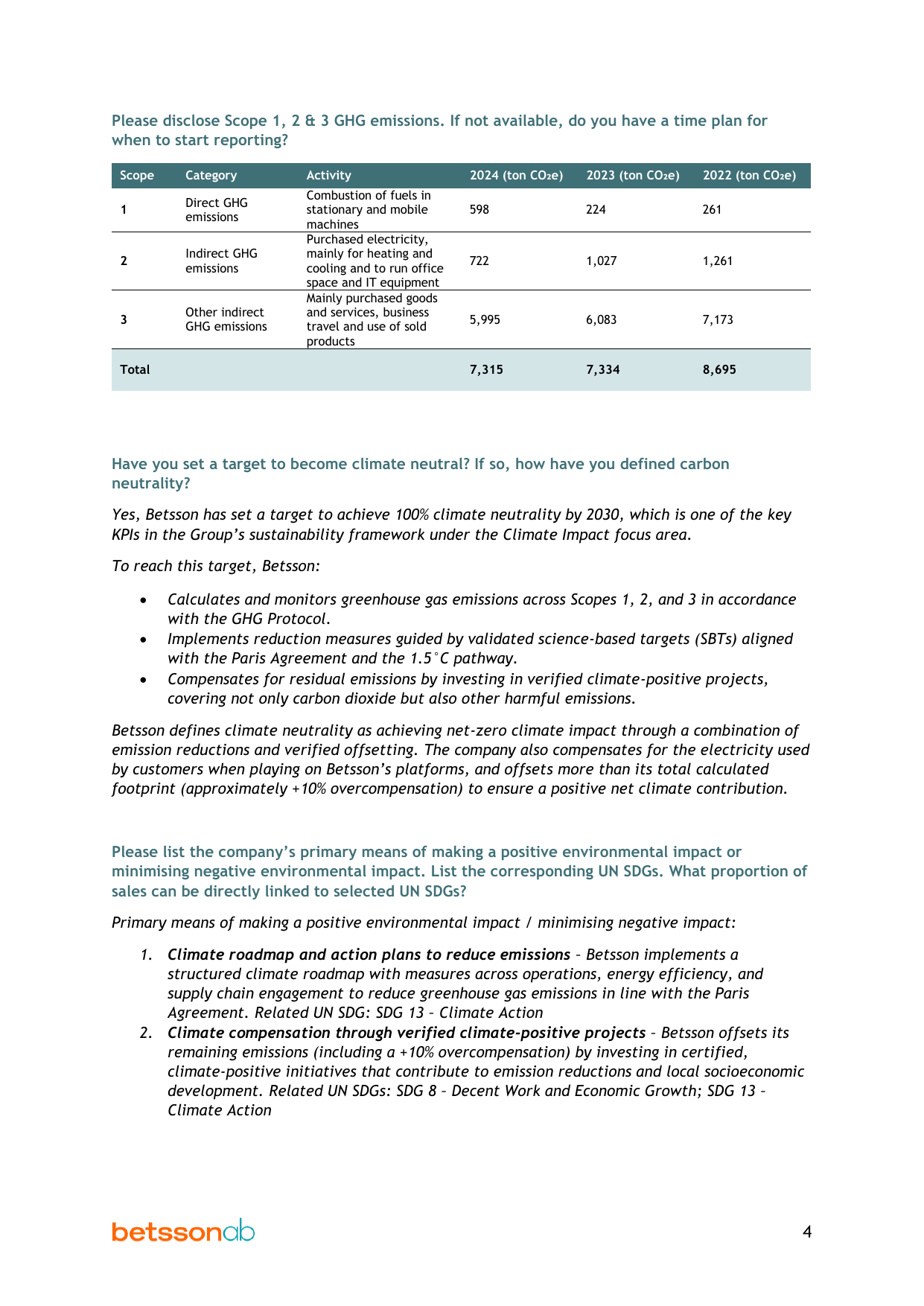 Emissions data extracted from page 4