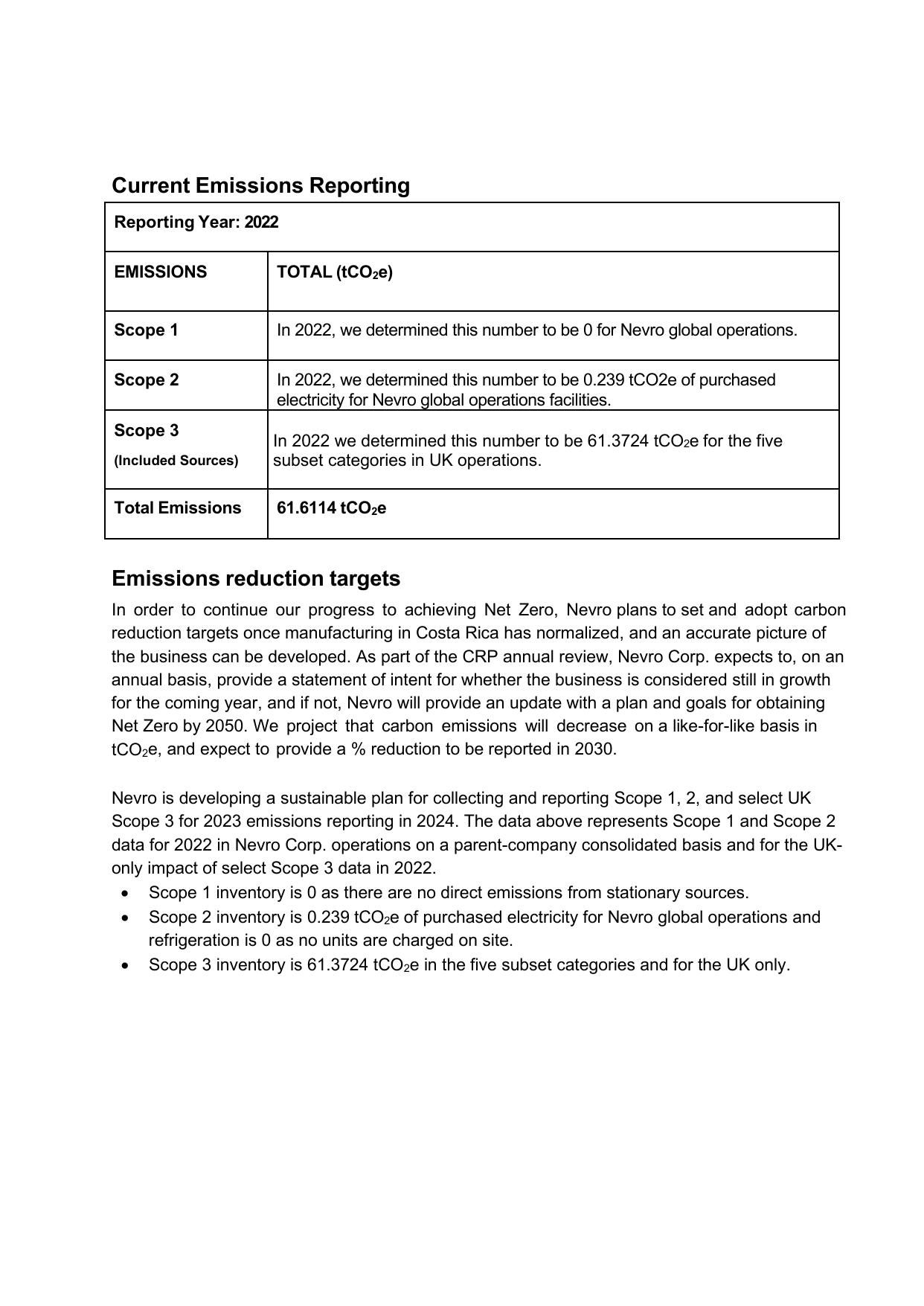 Emissions data extracted from page 3