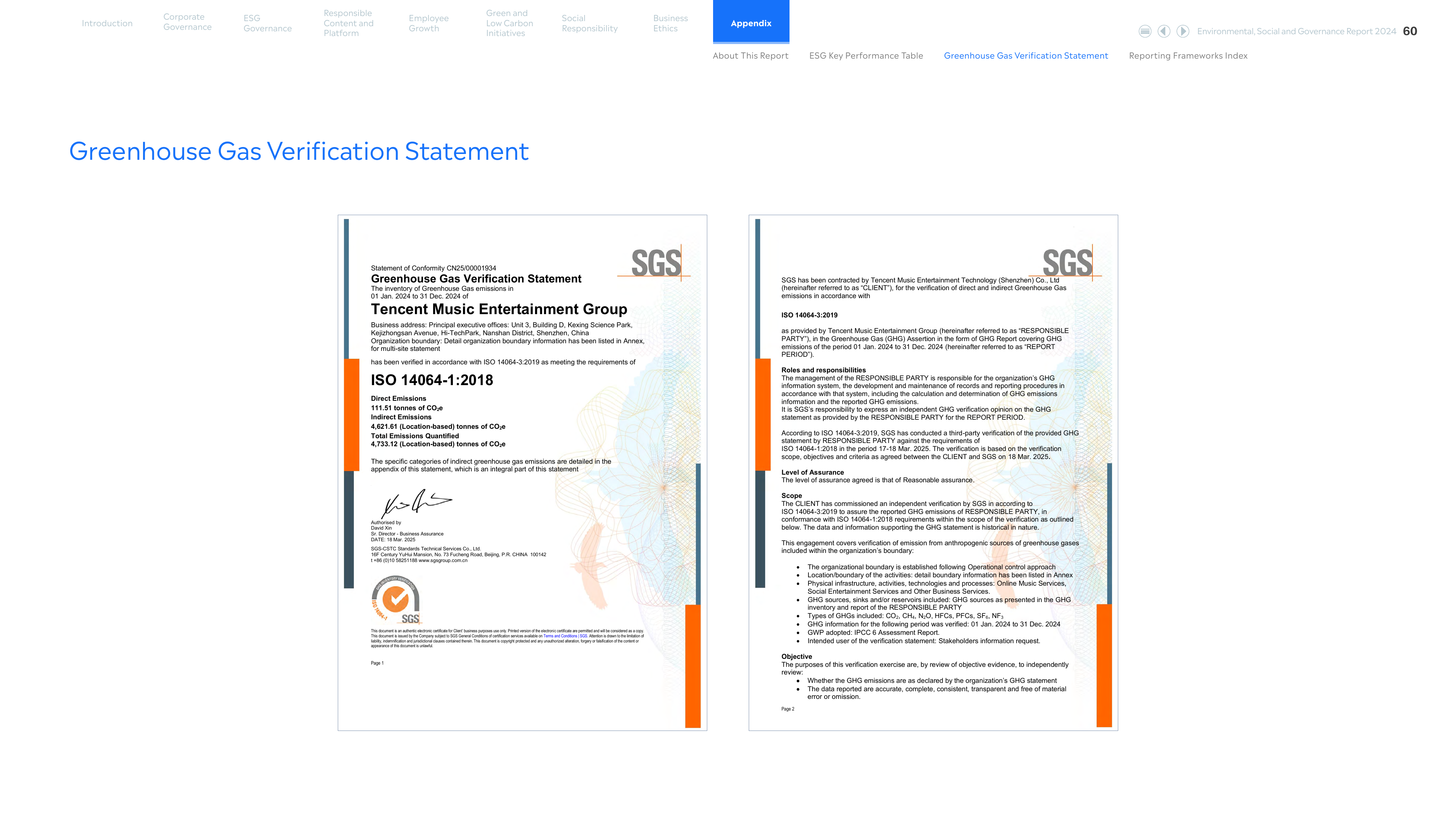 Emissions data extracted from page 61