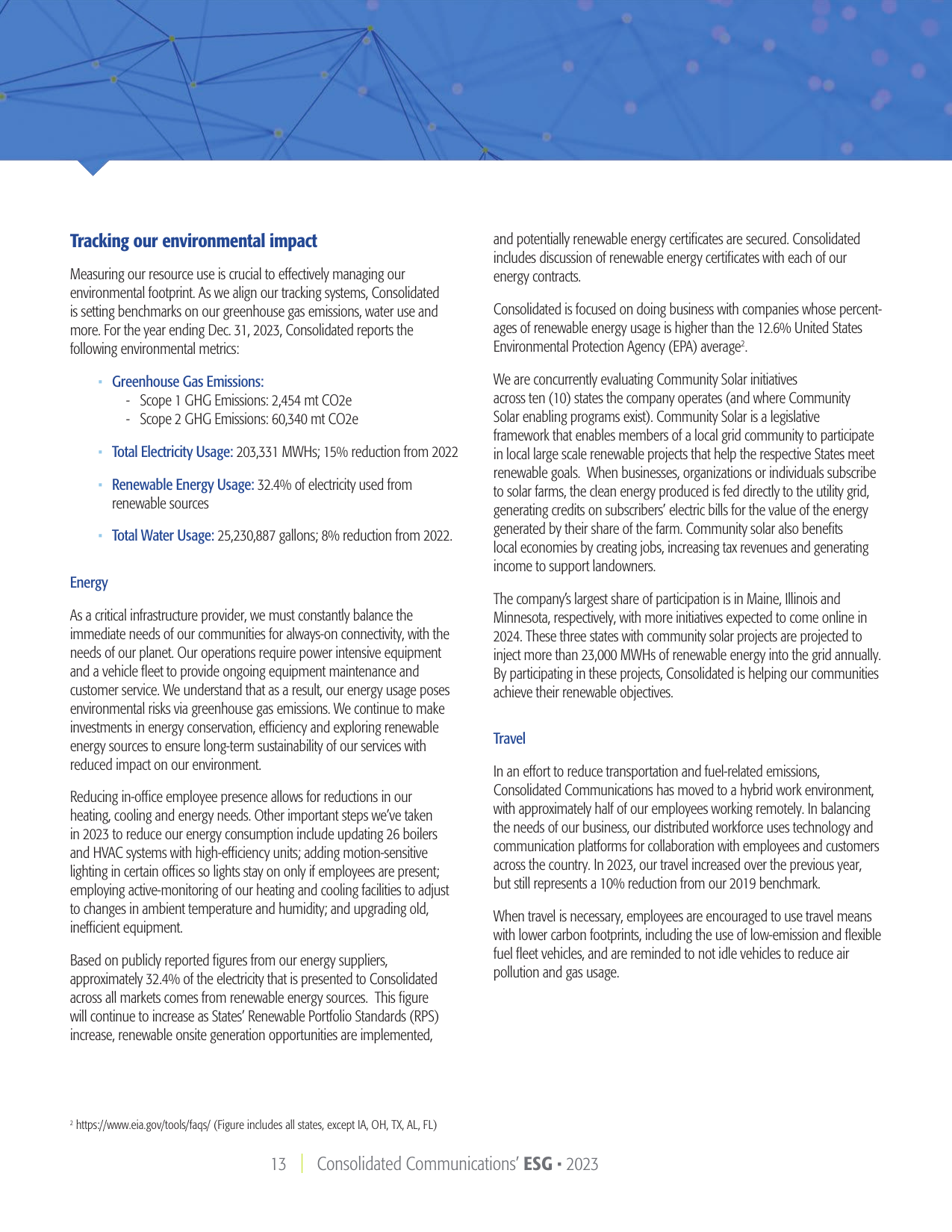 Emissions data extracted from page 13