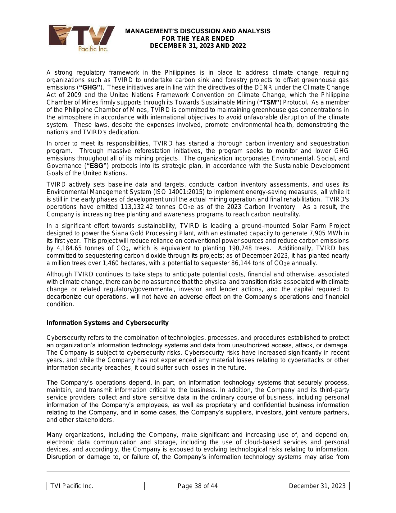 Emissions data extracted from page 38