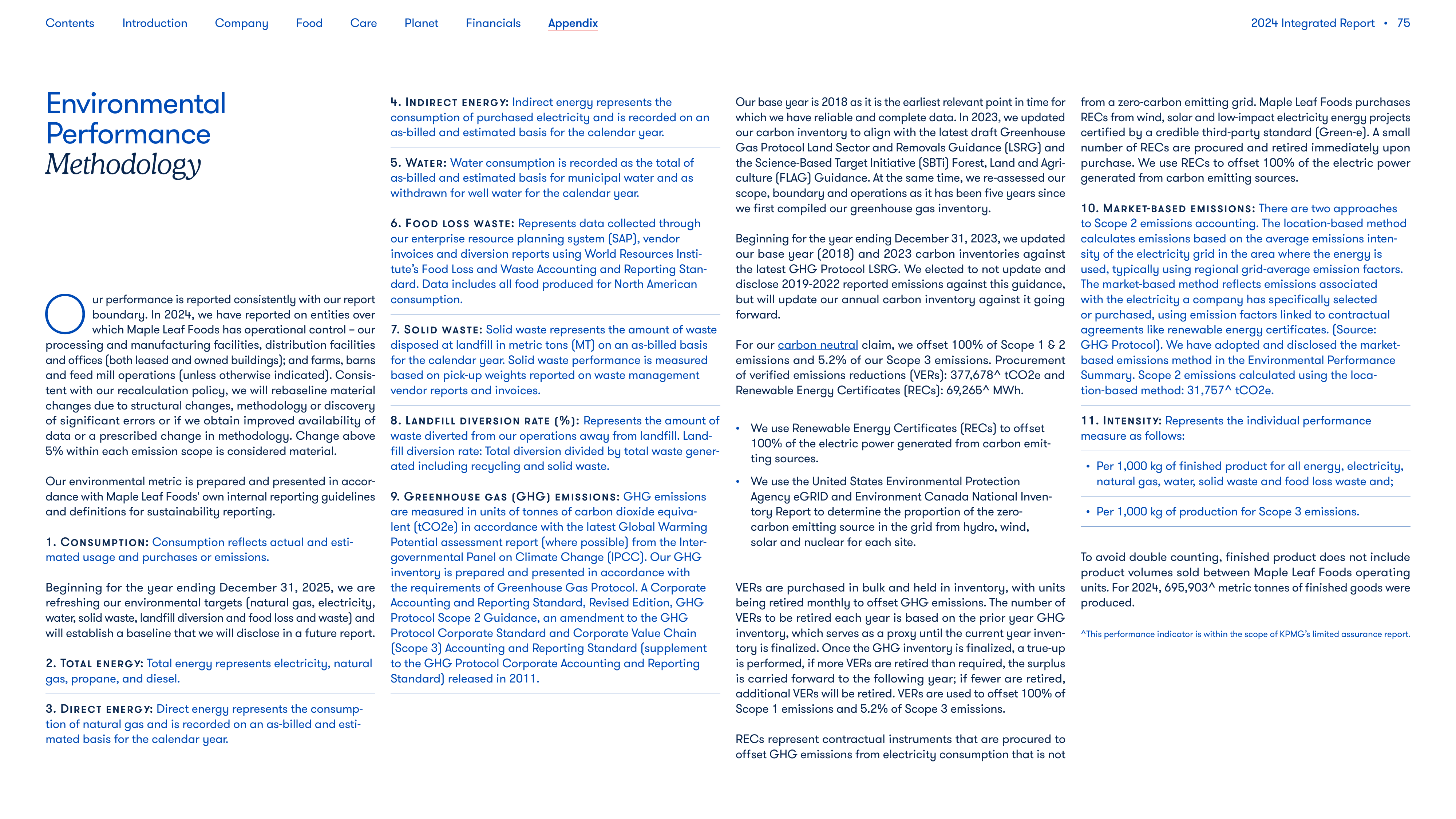 Emissions data extracted from page 75