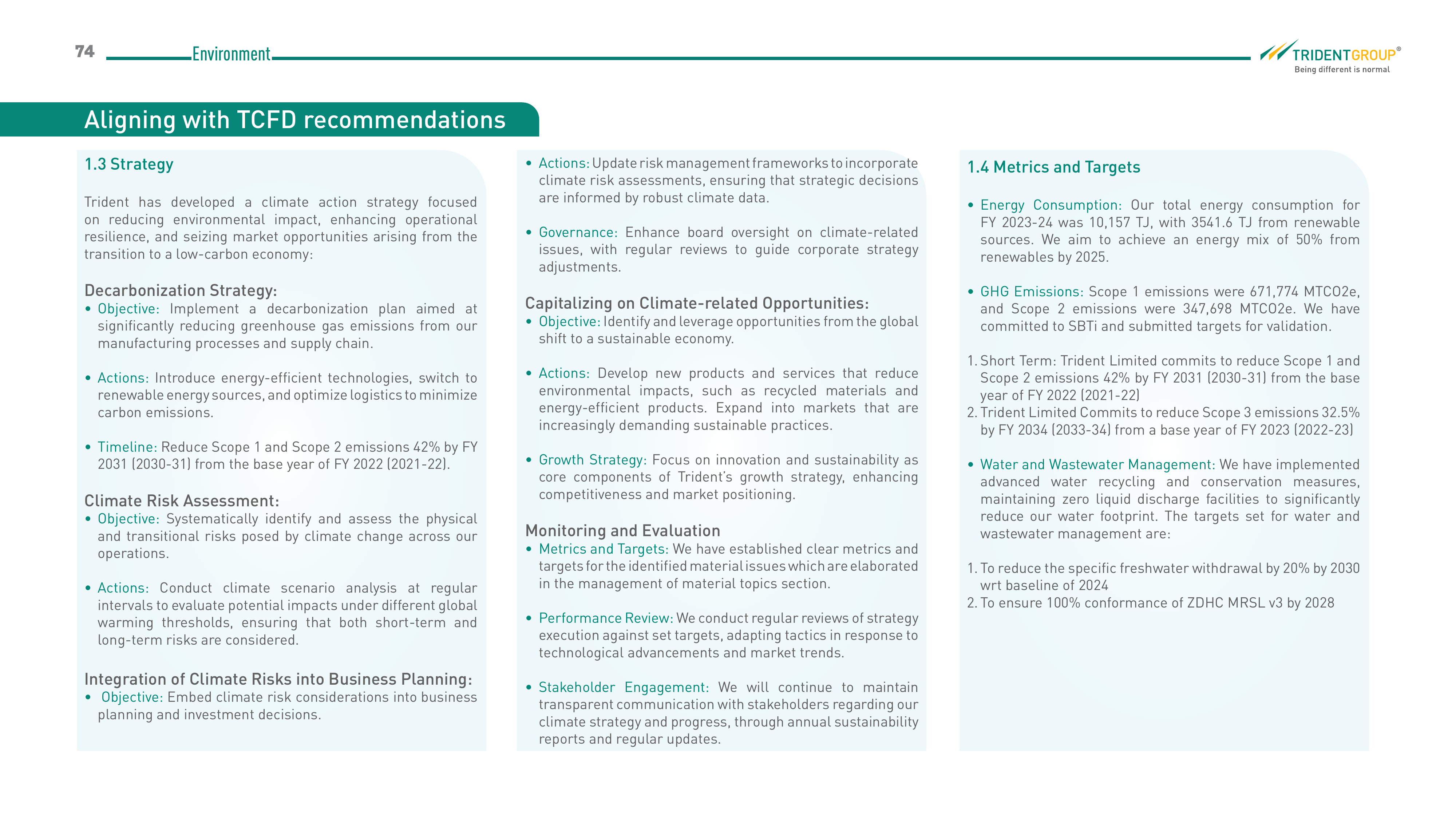 Emissions data extracted from page 74