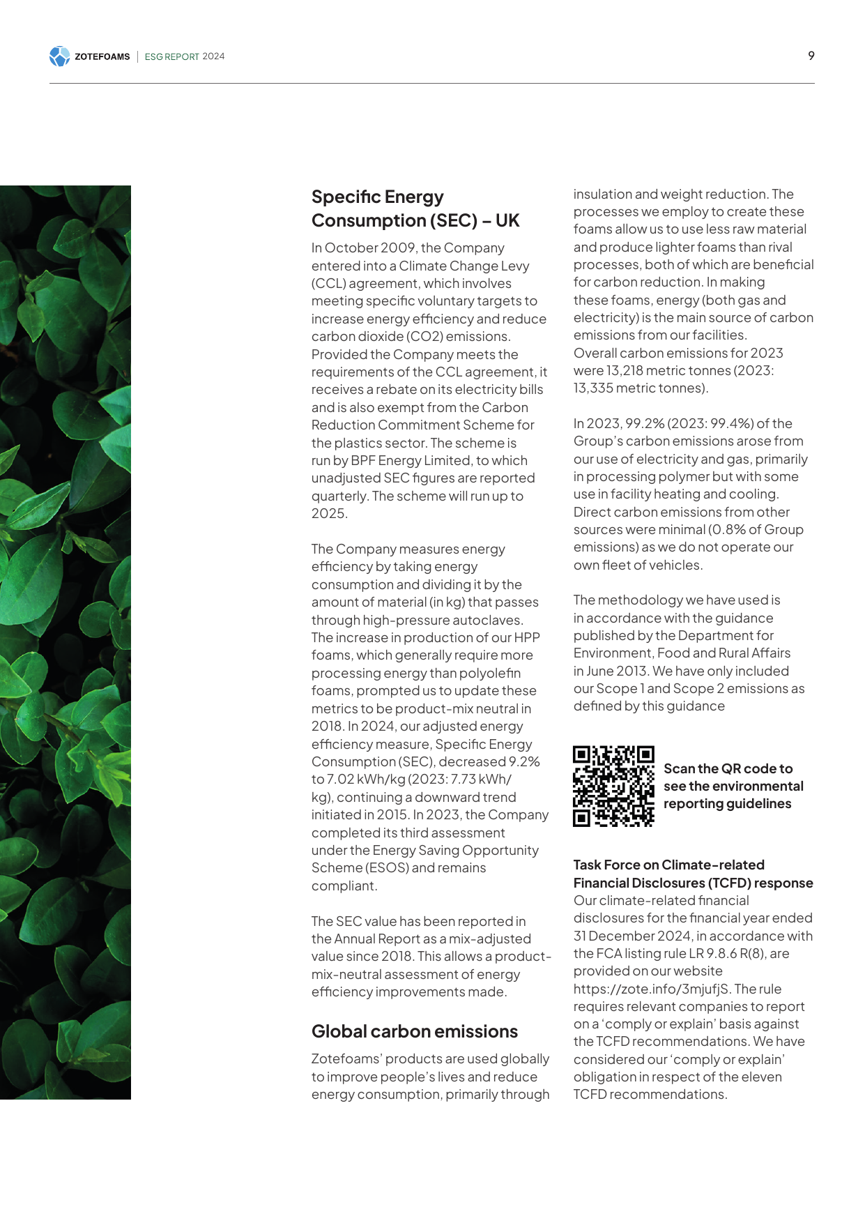 Emissions data extracted from page 9