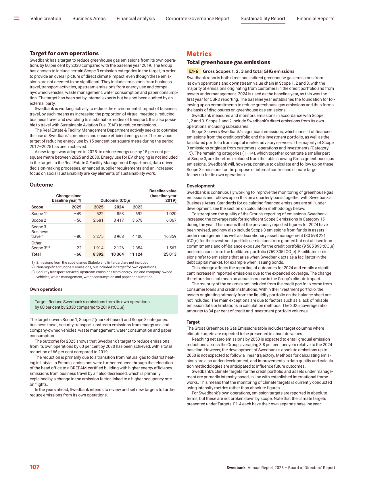 Emissions data extracted from page 109