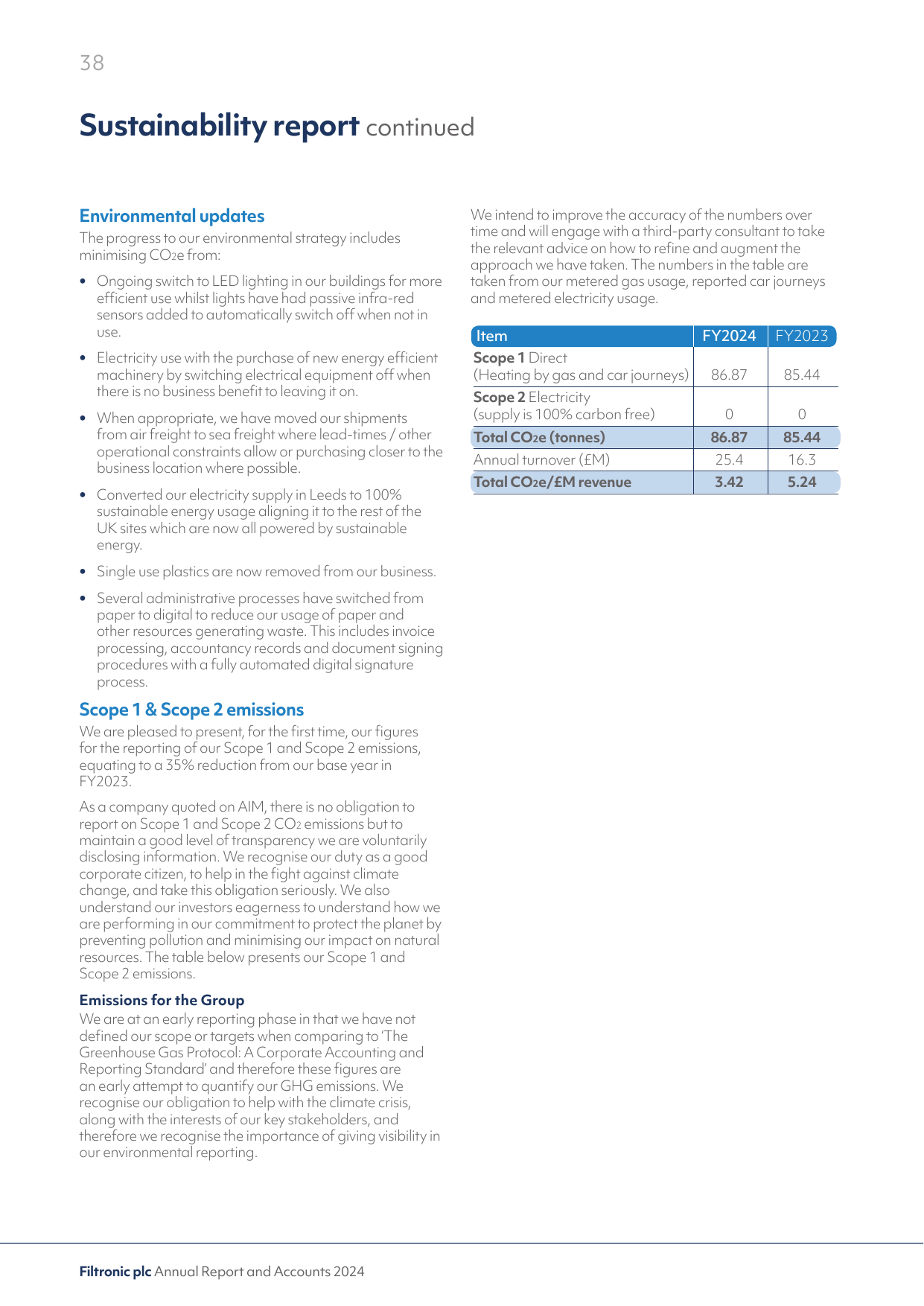 Emissions data extracted from page 40